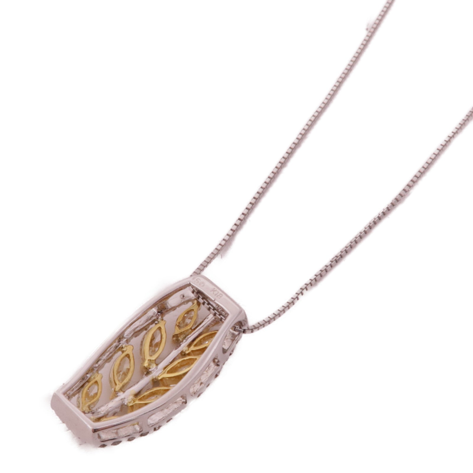JEWELRY Diamond Necklace 18K White Gold/Yellow Gold