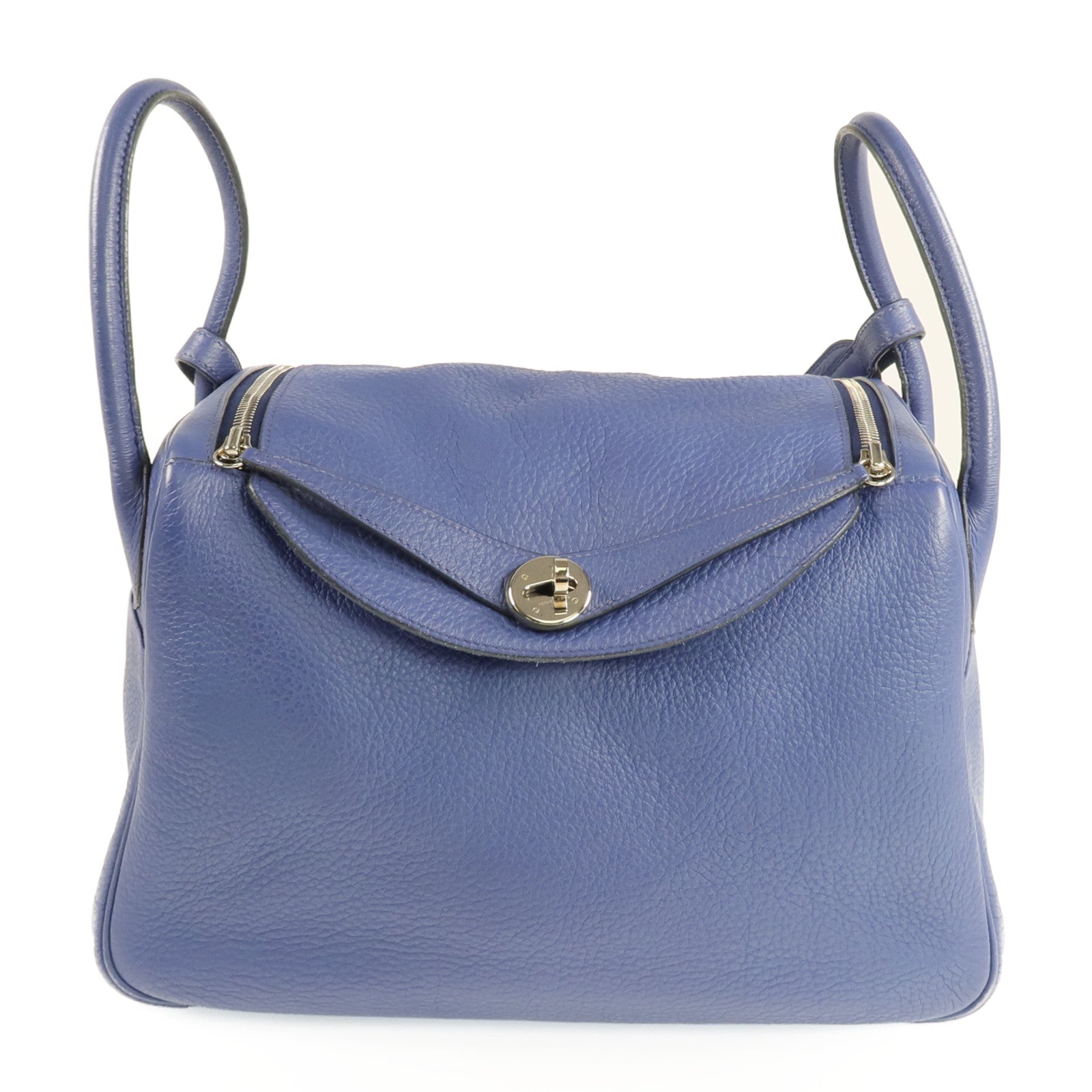 HERMES Clemence皮革Lindy 30銀扣肩背袋