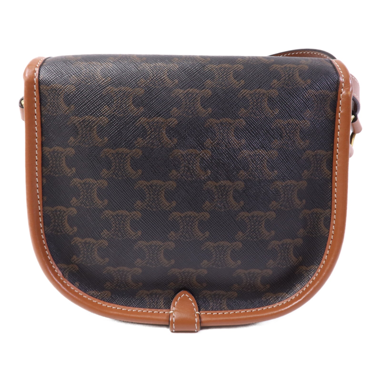 CELINE 塗層帆布Folco金扣肩背袋