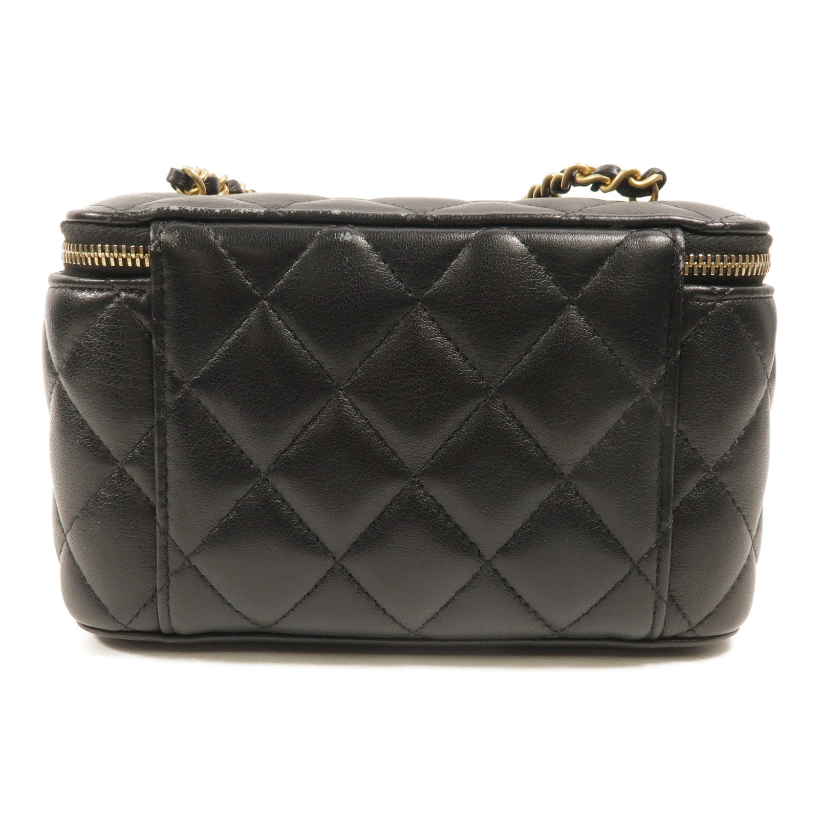 CHANEL 羊皮皮革Vanity Case鏈帶肩背袋