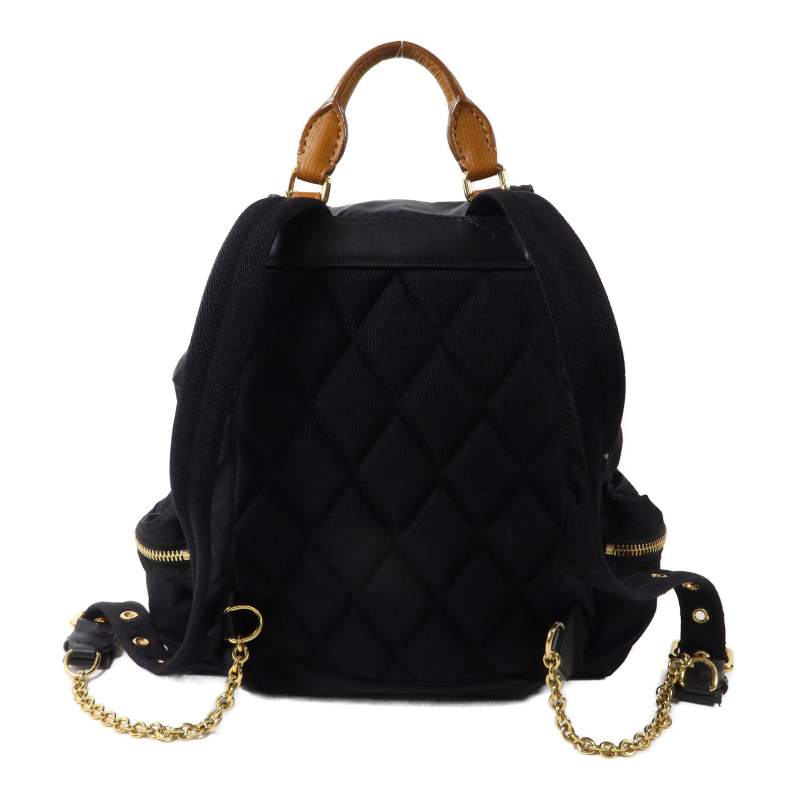 BURBERRY 尼龍Chain Backpack鏈帶背包