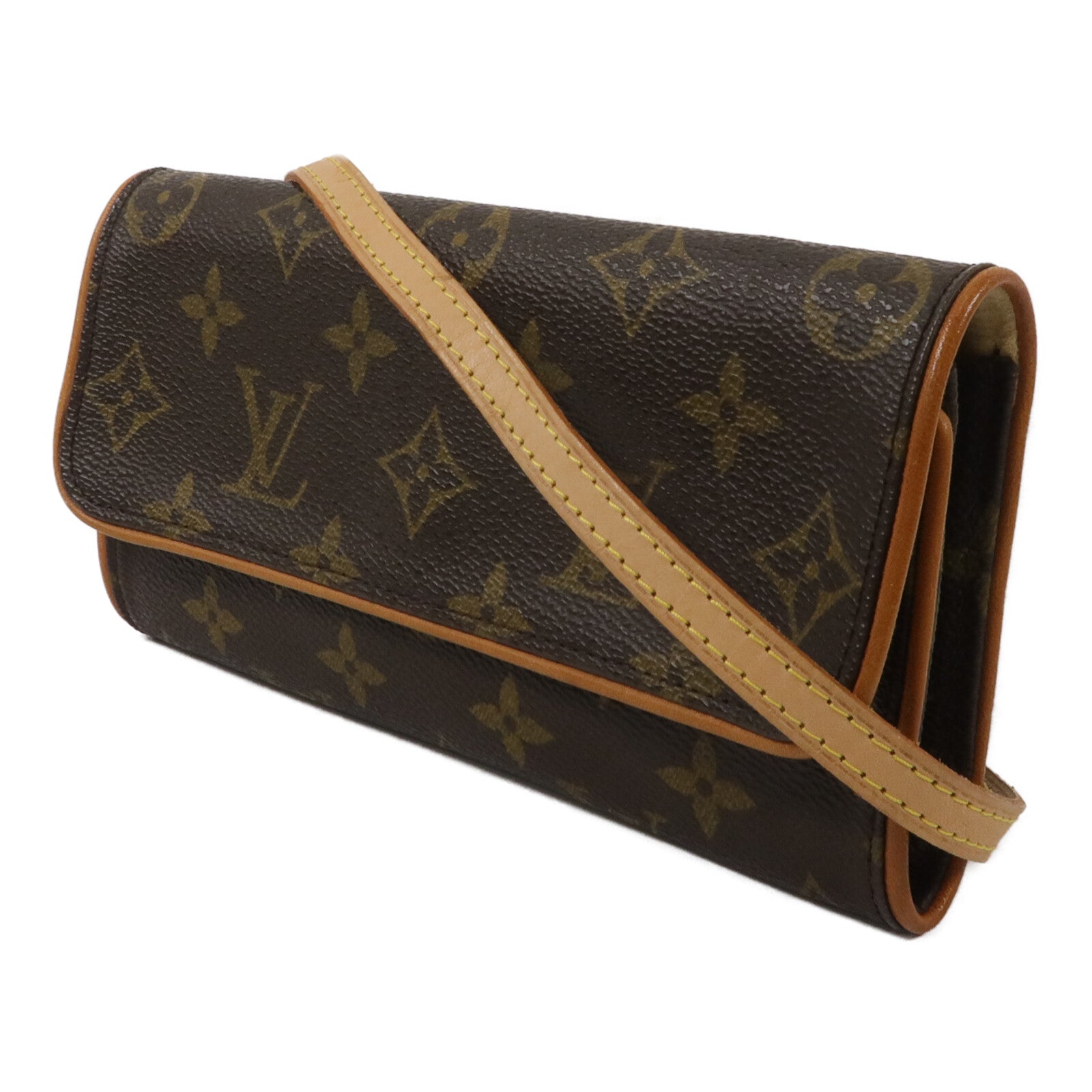 LOUIS VUITTON Monogram Pochette Twin PM金扣肩背袋