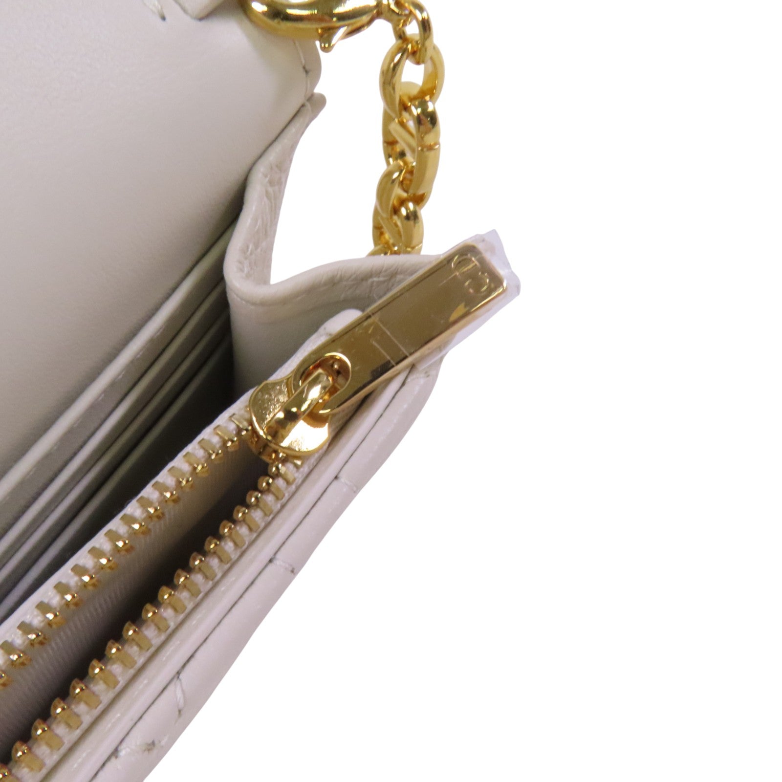 Dior 牛皮皮革Caro Pouch金扣鏈帶肩背袋