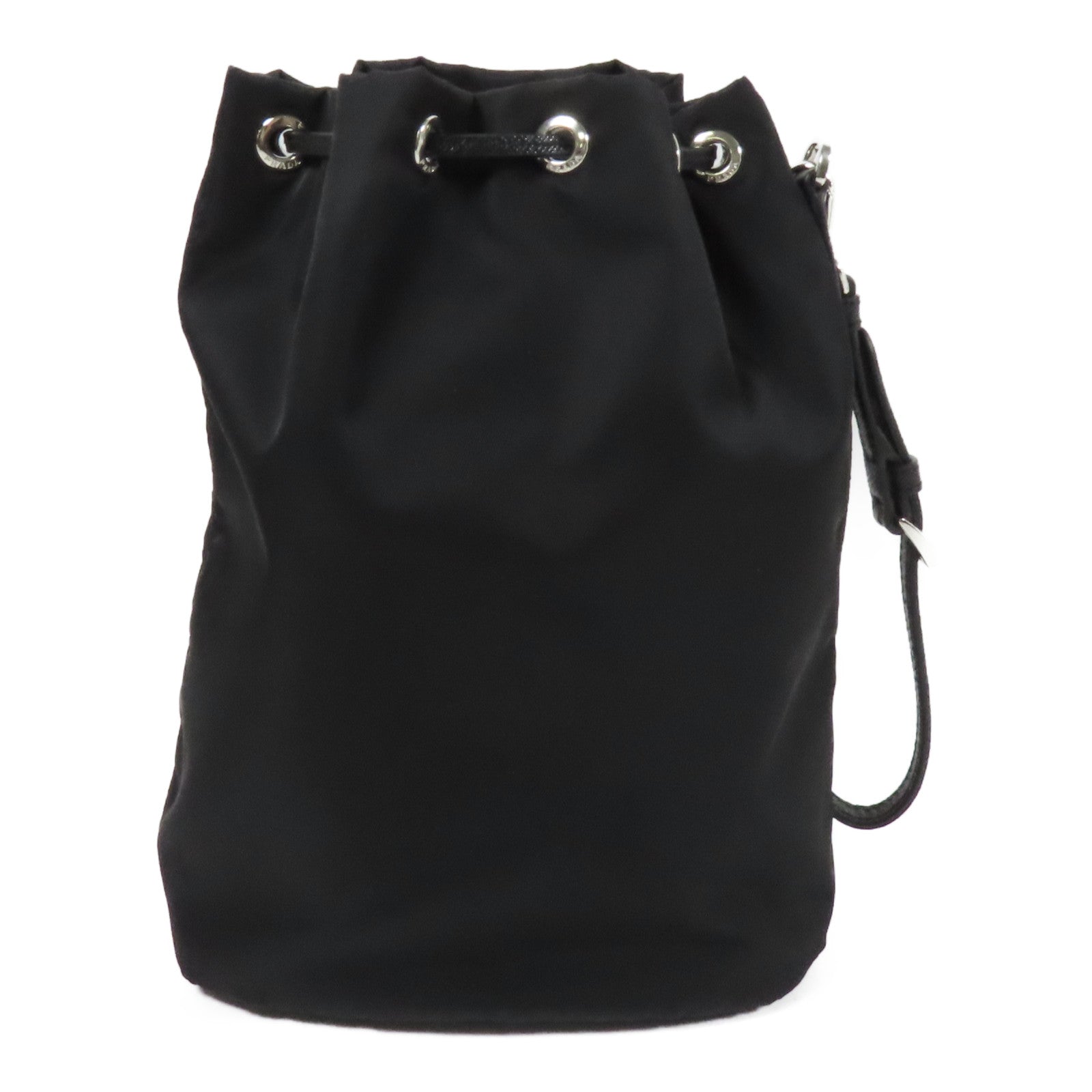 PRADA 尼龍Re-Nylon pouch銀扣手拿包