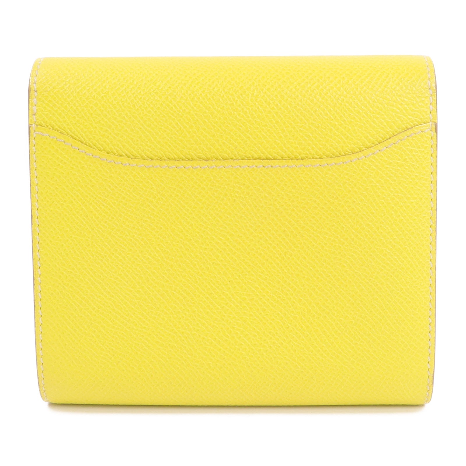 HERMES Epsom皮革Constance Slim Wallet錢包Lime