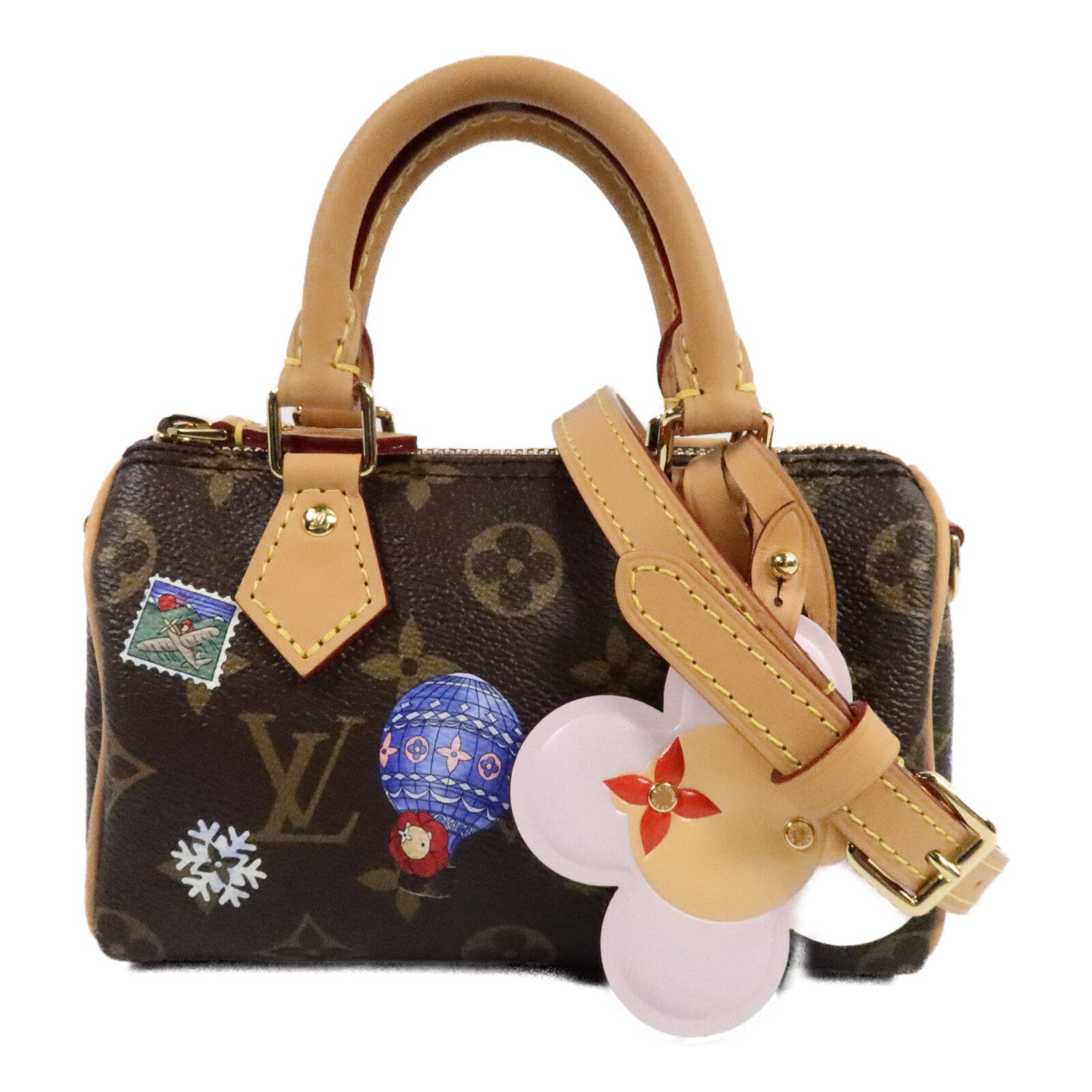 LOUIS VUITTON Monogram Nano Speedy手挽肩背兩用袋