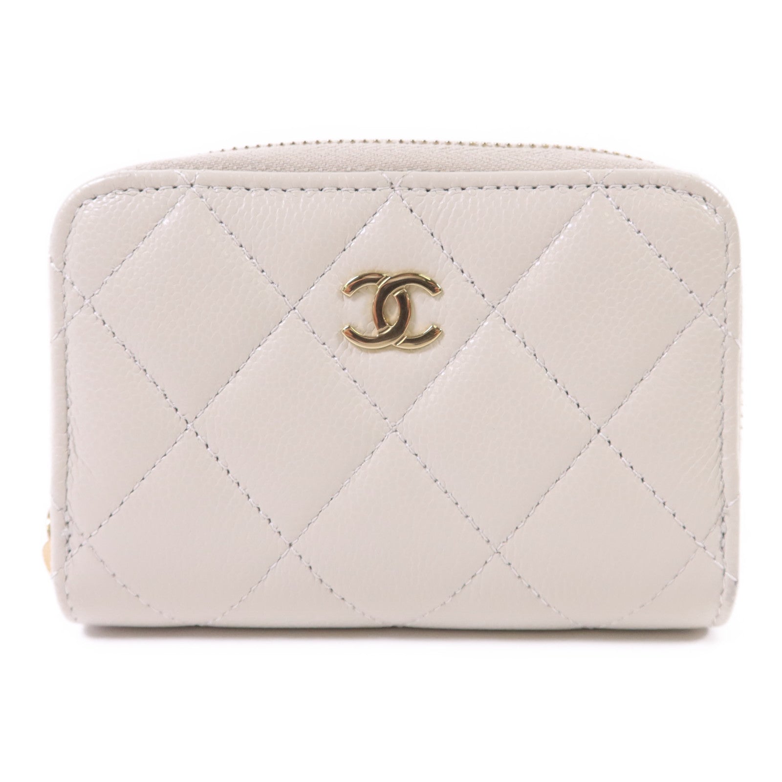 CHANEL 牛皮皮革Coin Case金扣零錢包