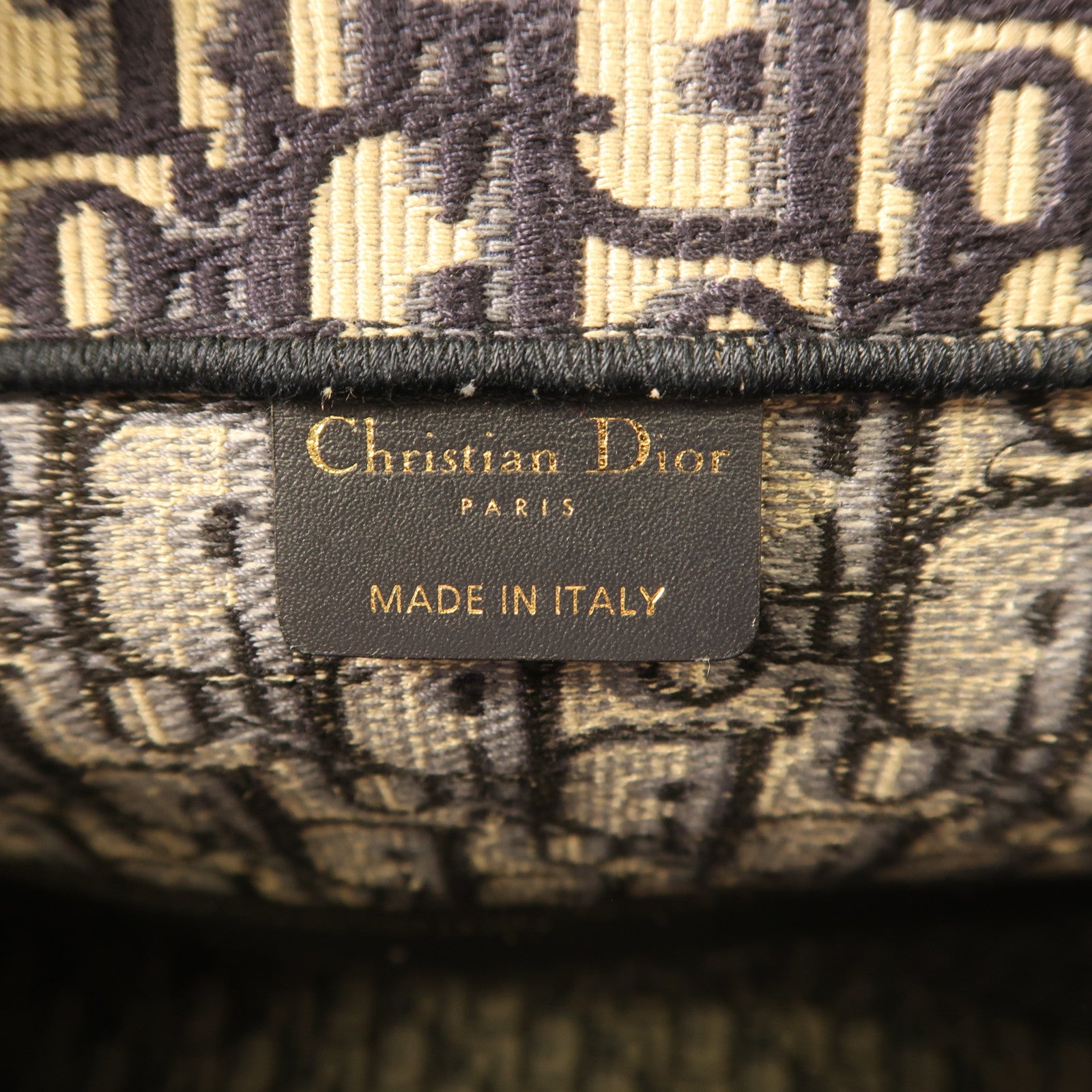 Dior CD Book Tote Shoulder Bag M1286 Canvas Blue Beige