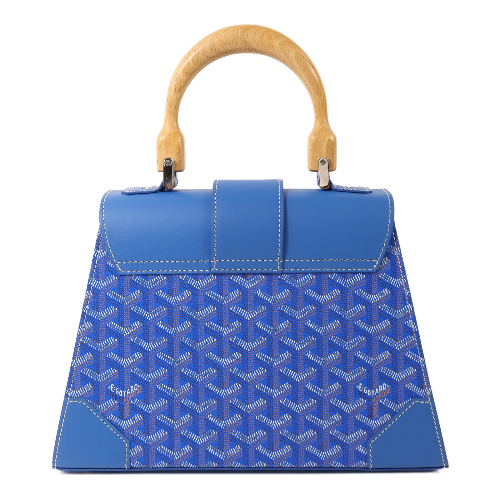 GOYARD 塗層帆布Saigon PM銀扣手挽肩背兩用袋