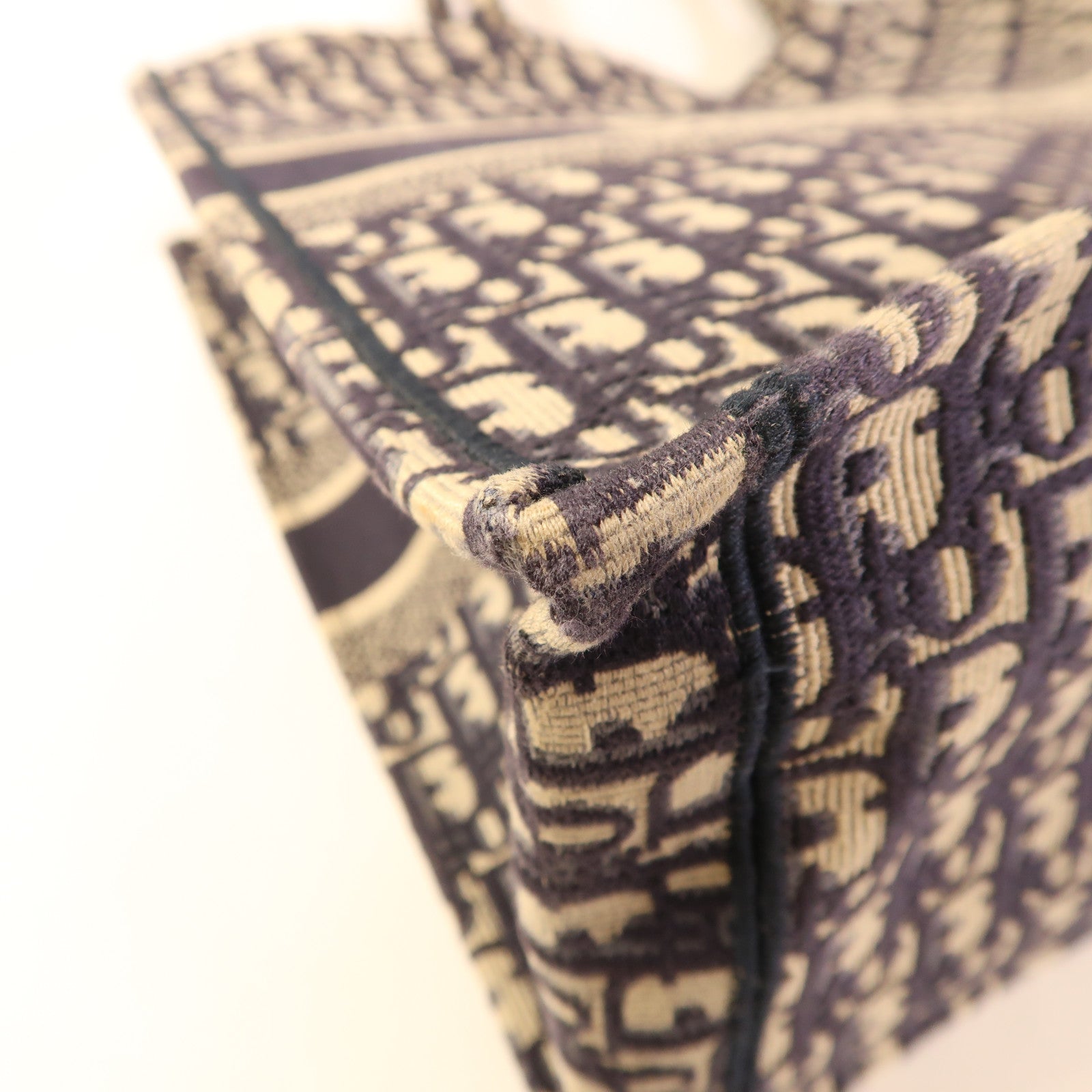 Dior CD Book Tote Shoulder Bag M1286 Canvas Blue Beige