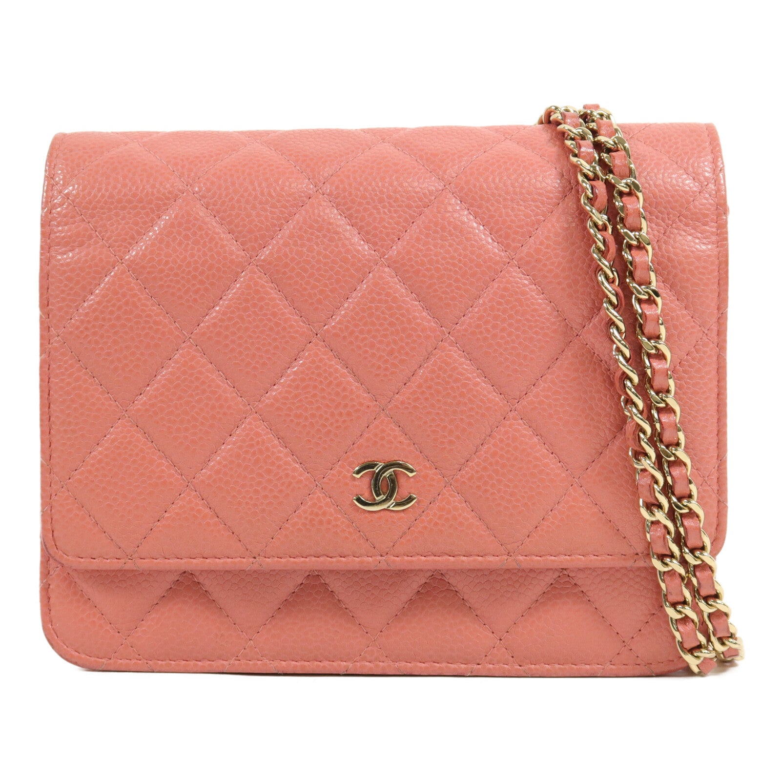 CHANEL 牛皮皮革Wallet On Chain鏈帶肩背袋