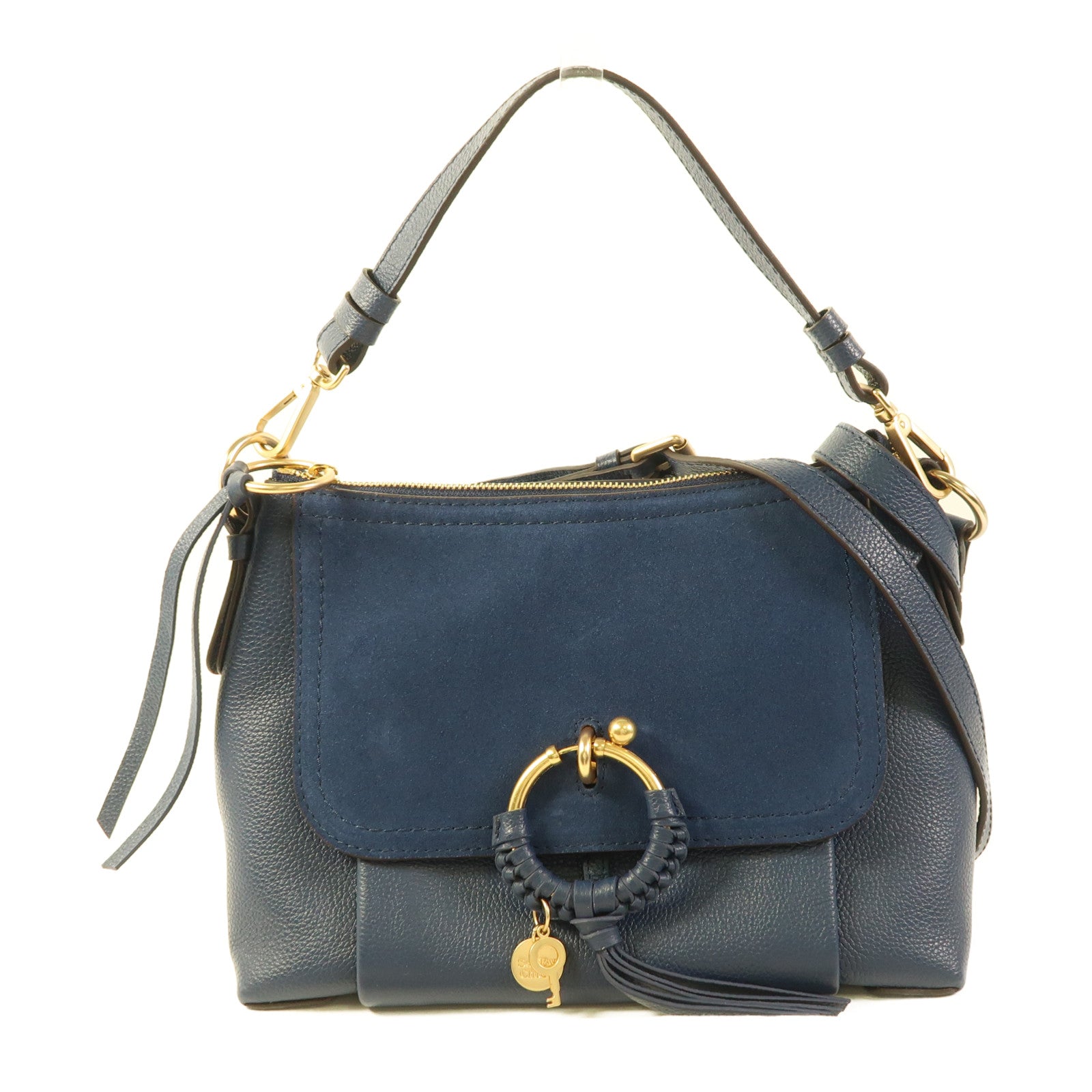 SEE BY CHLOE 牛皮皮革2 Way Shoulder Bag金扣手挽肩背兩用袋