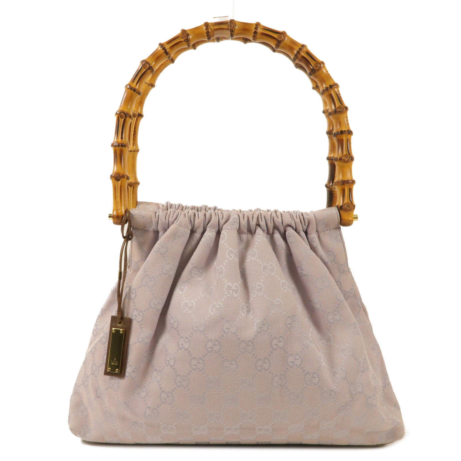 GUCCI 帆布Bamboo Bag肩背袋