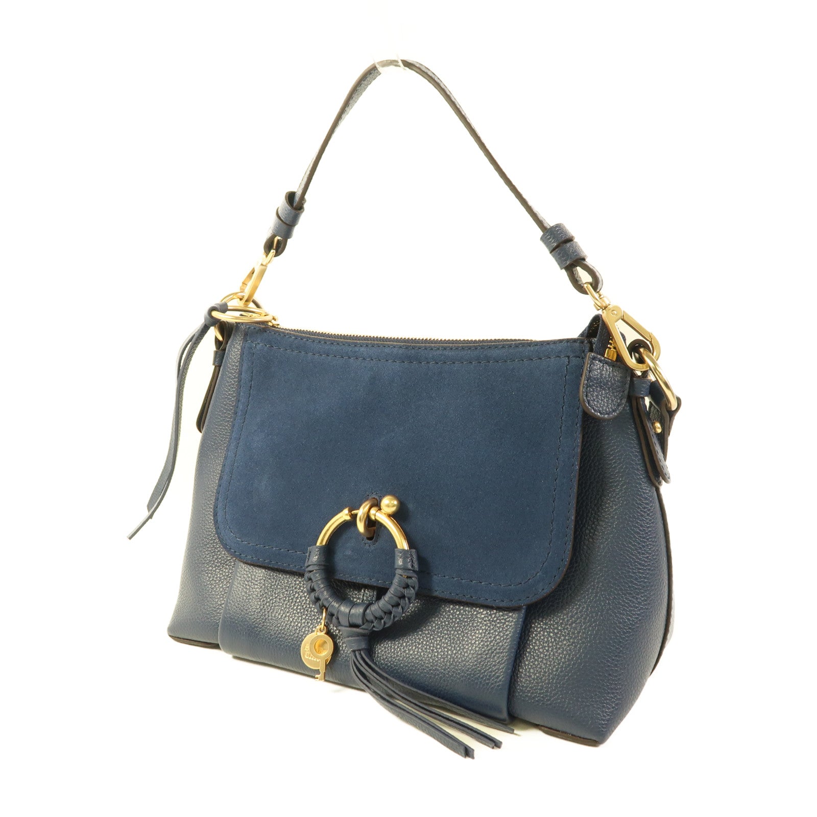 SEE BY CHLOE 牛皮皮革2 Way Shoulder Bag金扣手挽肩背兩用袋