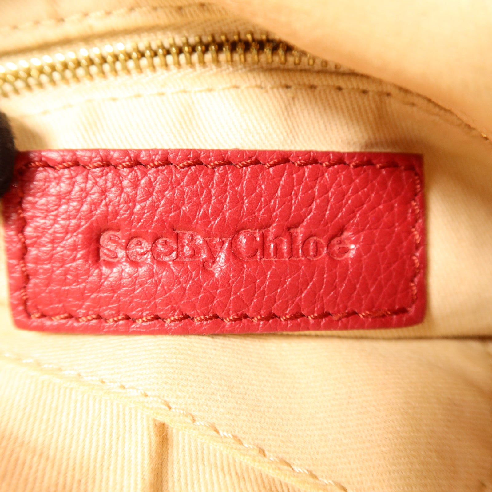 SEE BY CHLOE 牛皮皮革Bucket Bag金扣肩背袋