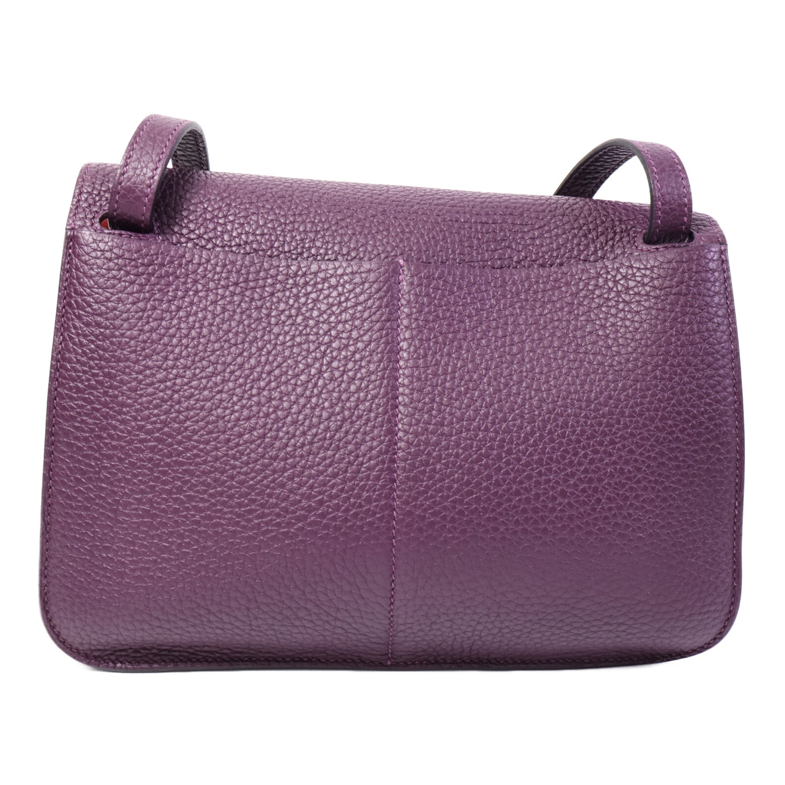 HERMES Clemence皮革Halzan 25手挽肩背兩用袋Cassis/Grenat