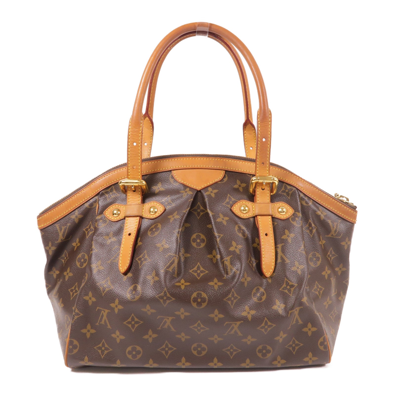 LOUIS VUITTON Monogram Tivoli GM金扣肩背袋棕色