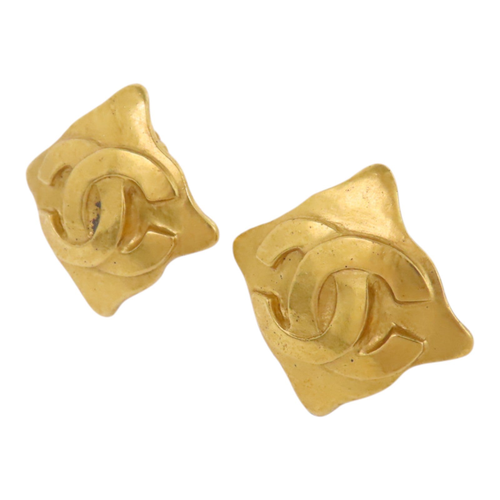 CHANEL 金屬Vintage Earring金扣耳環