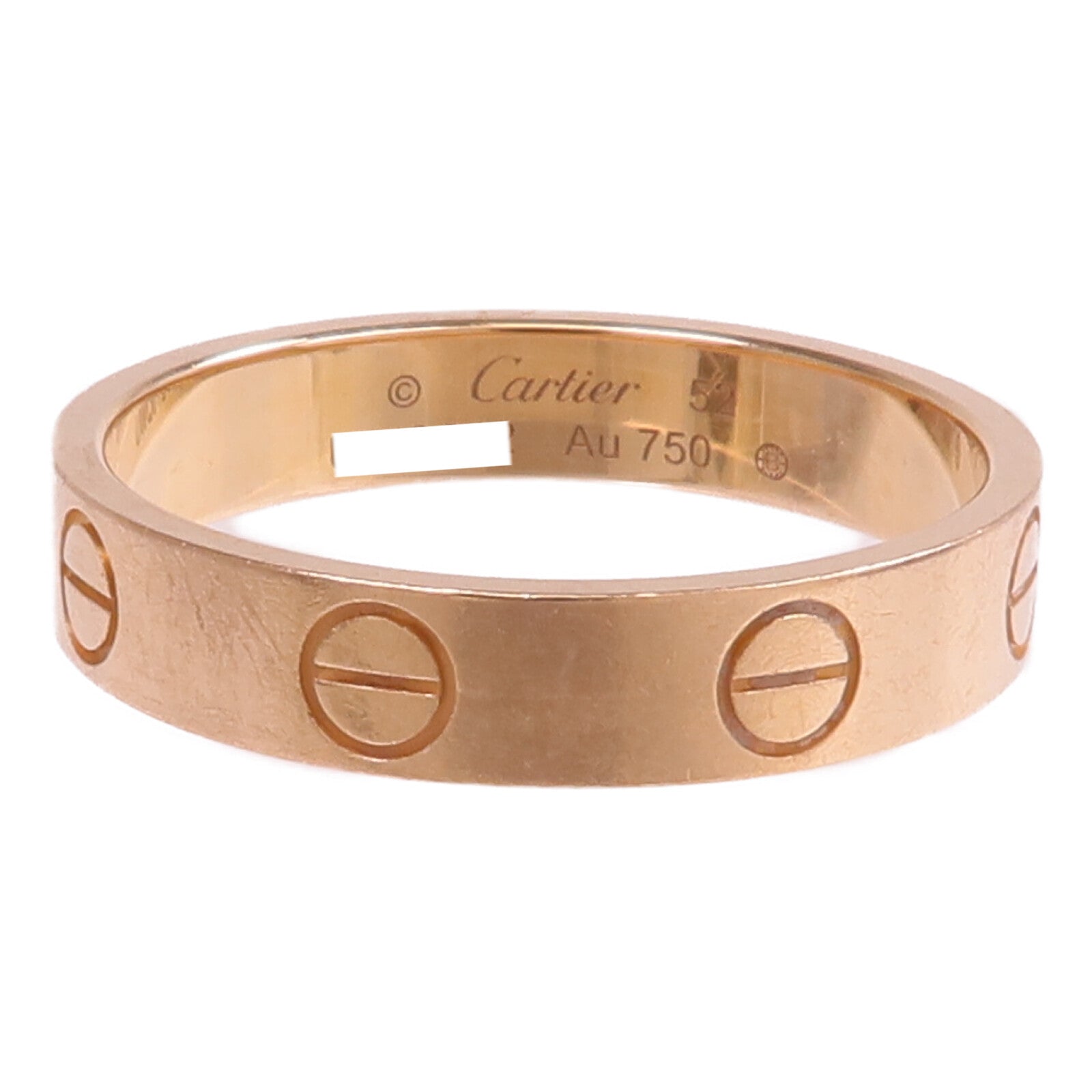 CARTIER 18K玫瑰金Mini Love Ring戒指Cartier#52/US#6