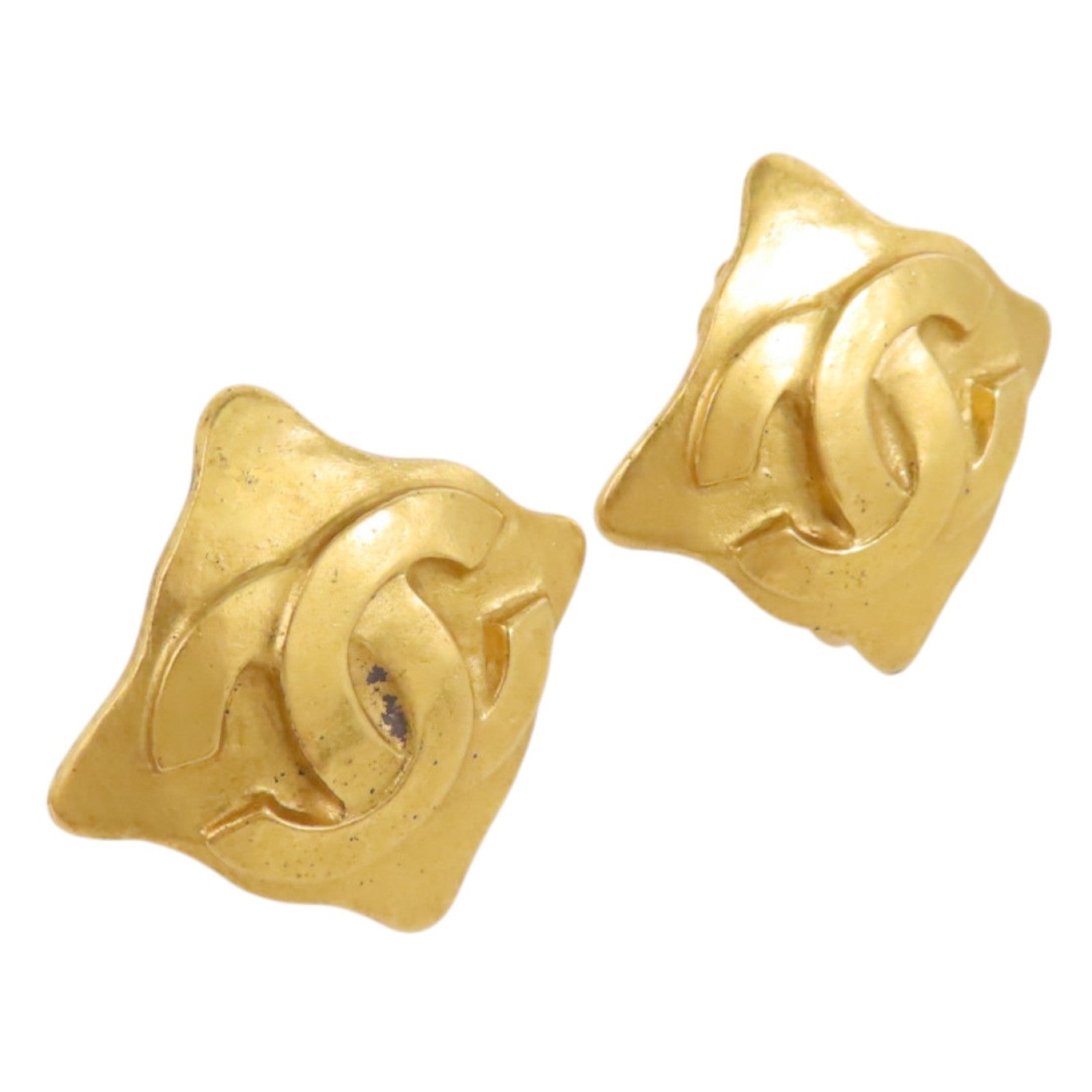 CHANEL 金屬Vintage Earring金扣耳環