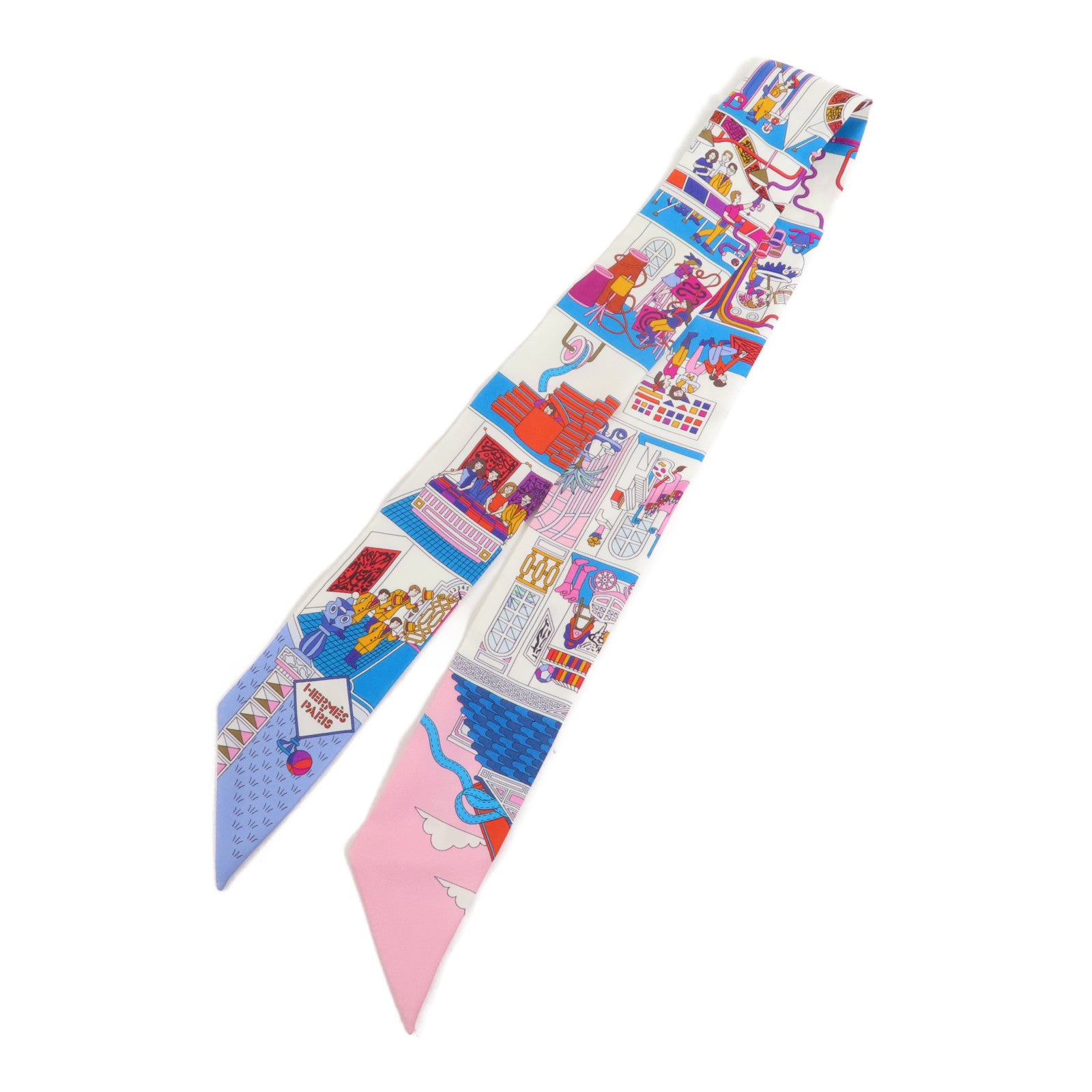 HERMES 絲質Twilly絲巾