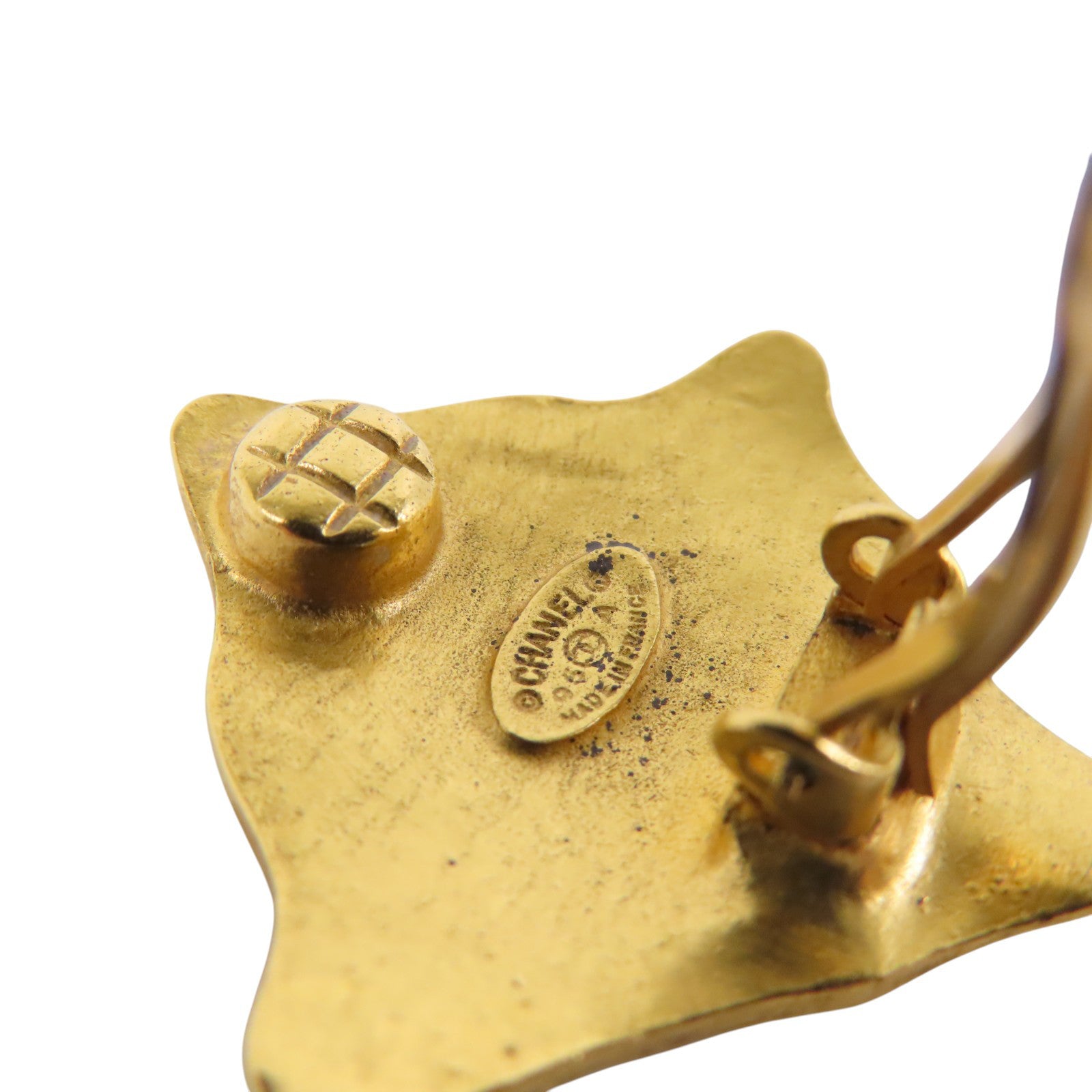 CHANEL 金屬Vintage Earring金扣耳環