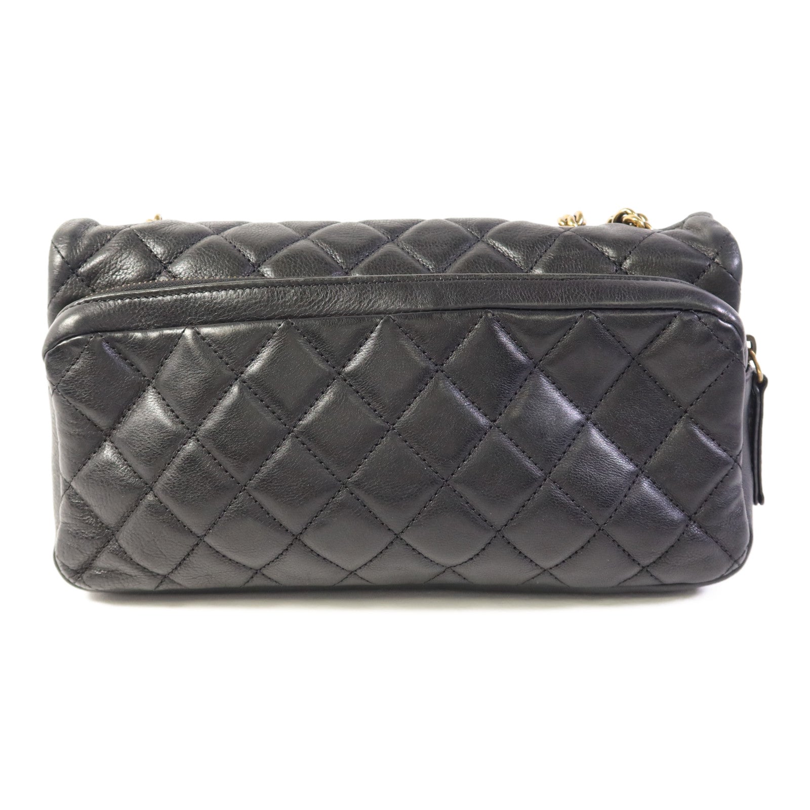 CHANEL 牛皮皮革Chain Shoulder Bag金扣鏈帶肩背袋