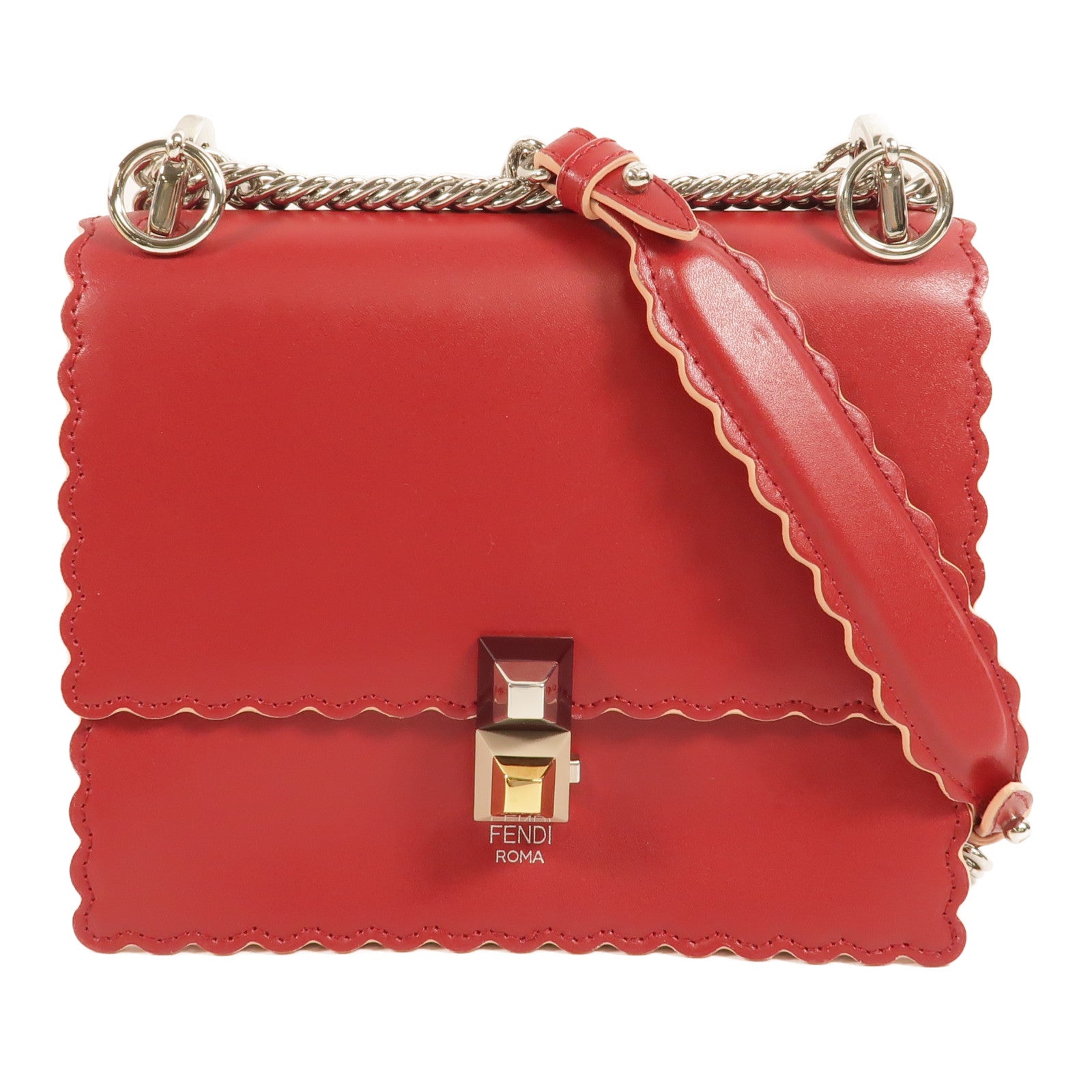 FENDI 牛皮皮革Kan I Small肩背袋