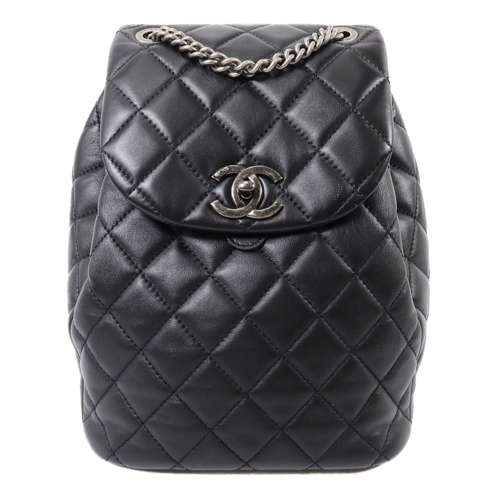 CHANEL 羊皮皮革Urban Spirit Backpack鏈帶背包