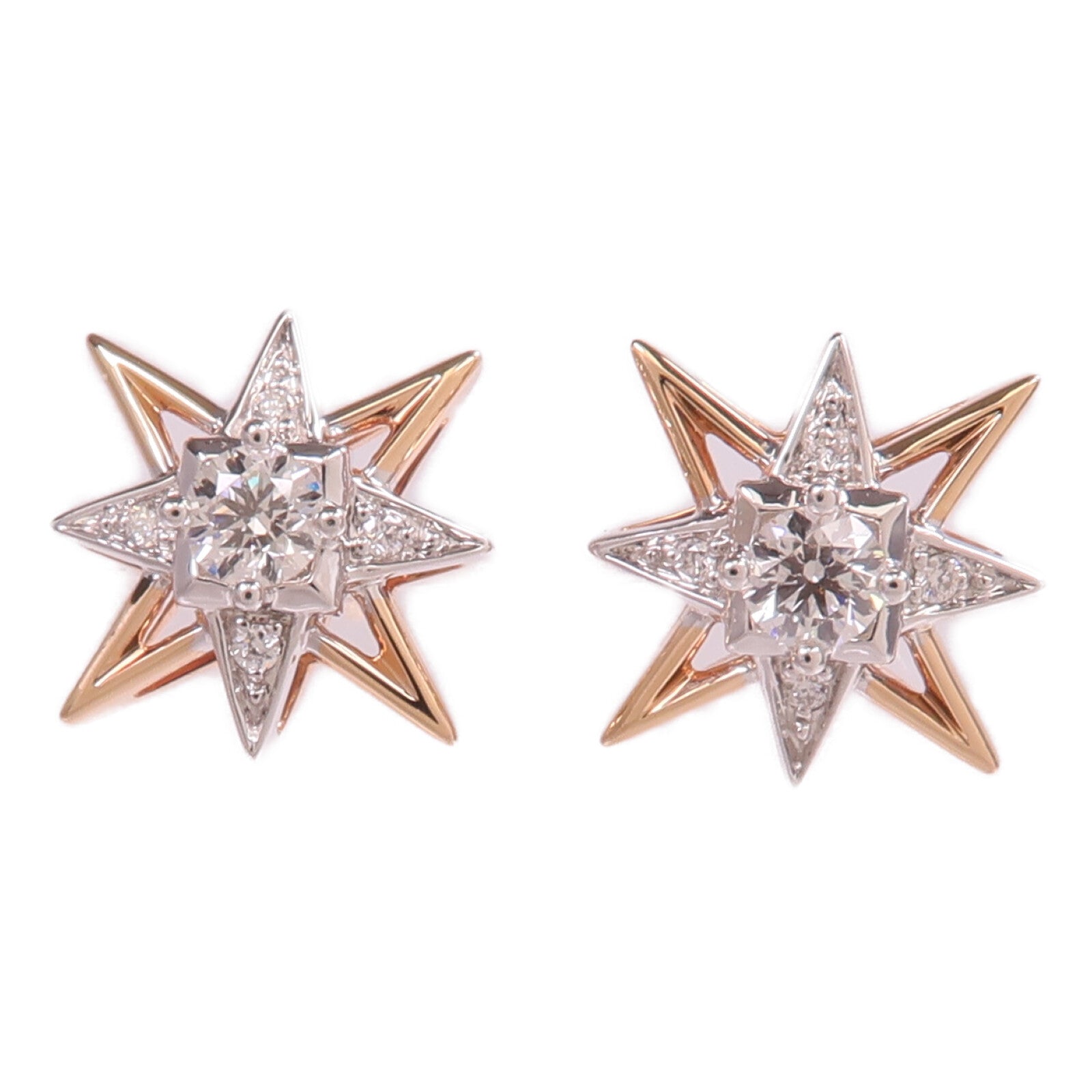 JEWELRY 18K白金/玫瑰金Diamond Earrings鑽石耳環