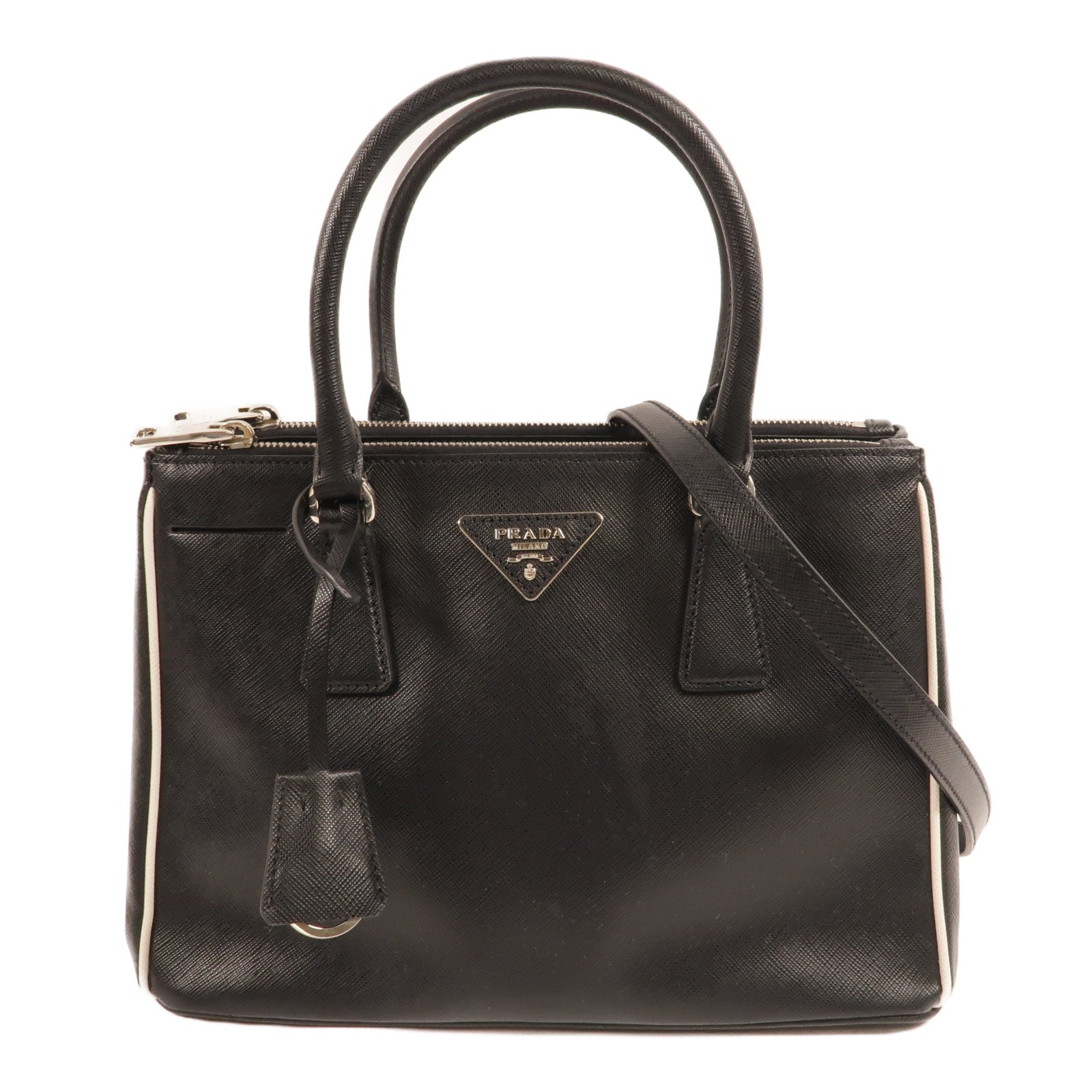 PRADA Saffiano皮革2Way Shoulder手挽肩背兩用袋
