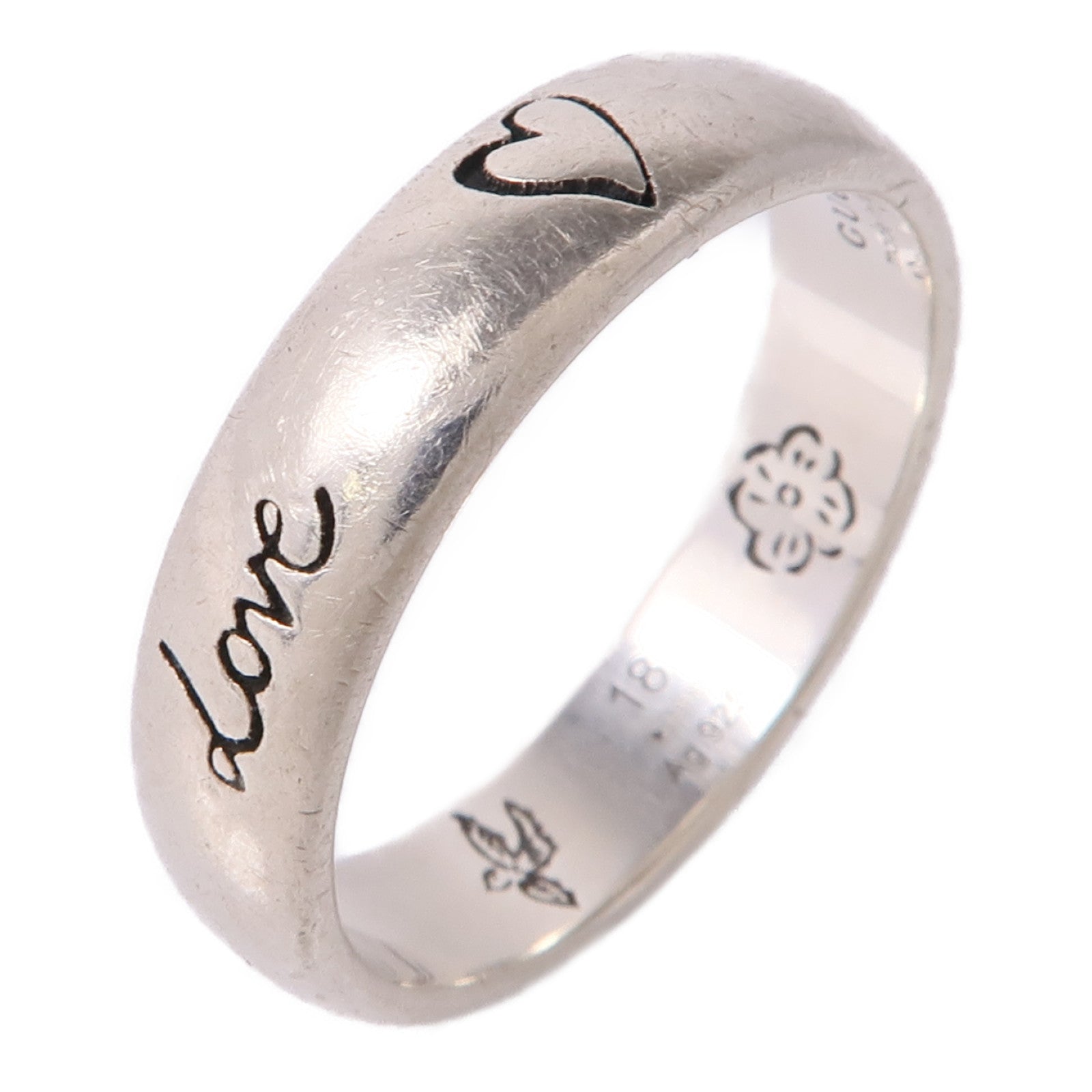 GUCCI 925純銀Blind For Love Ring戒指US#8