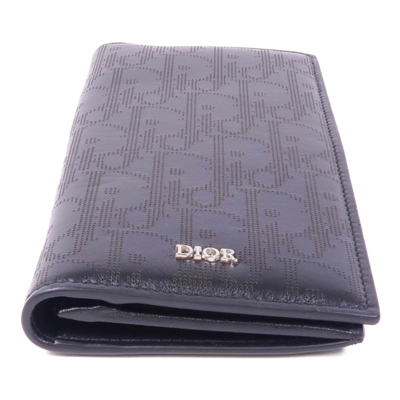 Dior 牛皮皮革Long Wallet銀扣長錢包