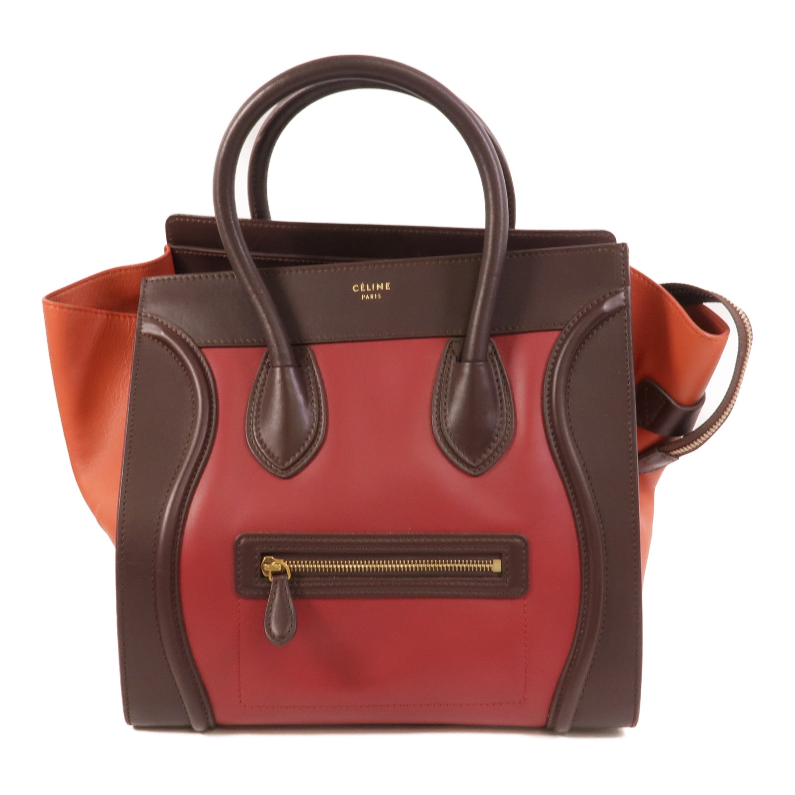CELINE 牛皮皮革Mini Luggage手挽袋
