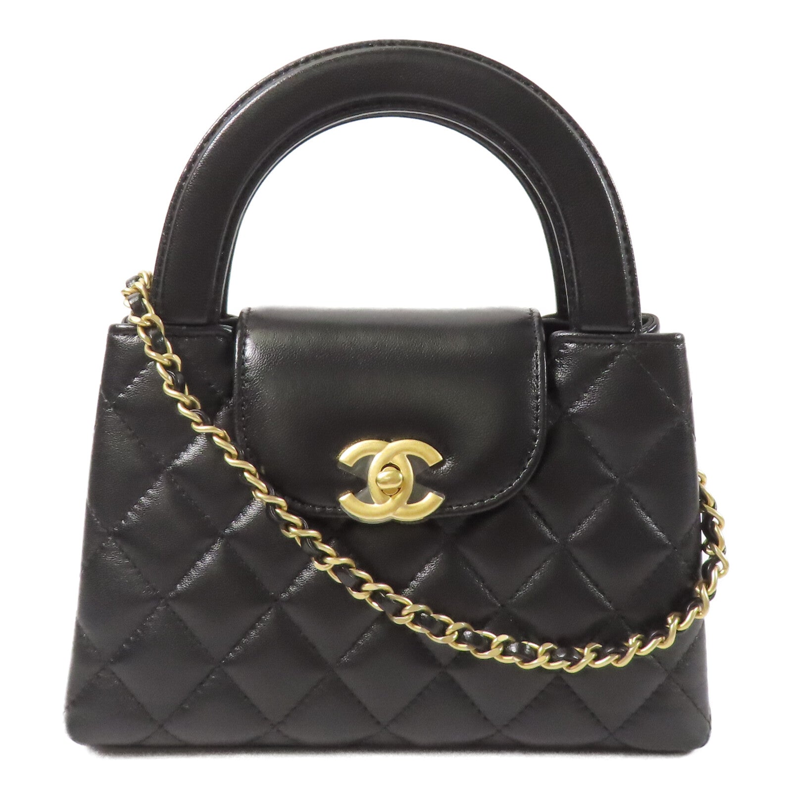 CHANEL 羊皮皮革25C Kelly Bag鏈帶手挽肩背兩用袋