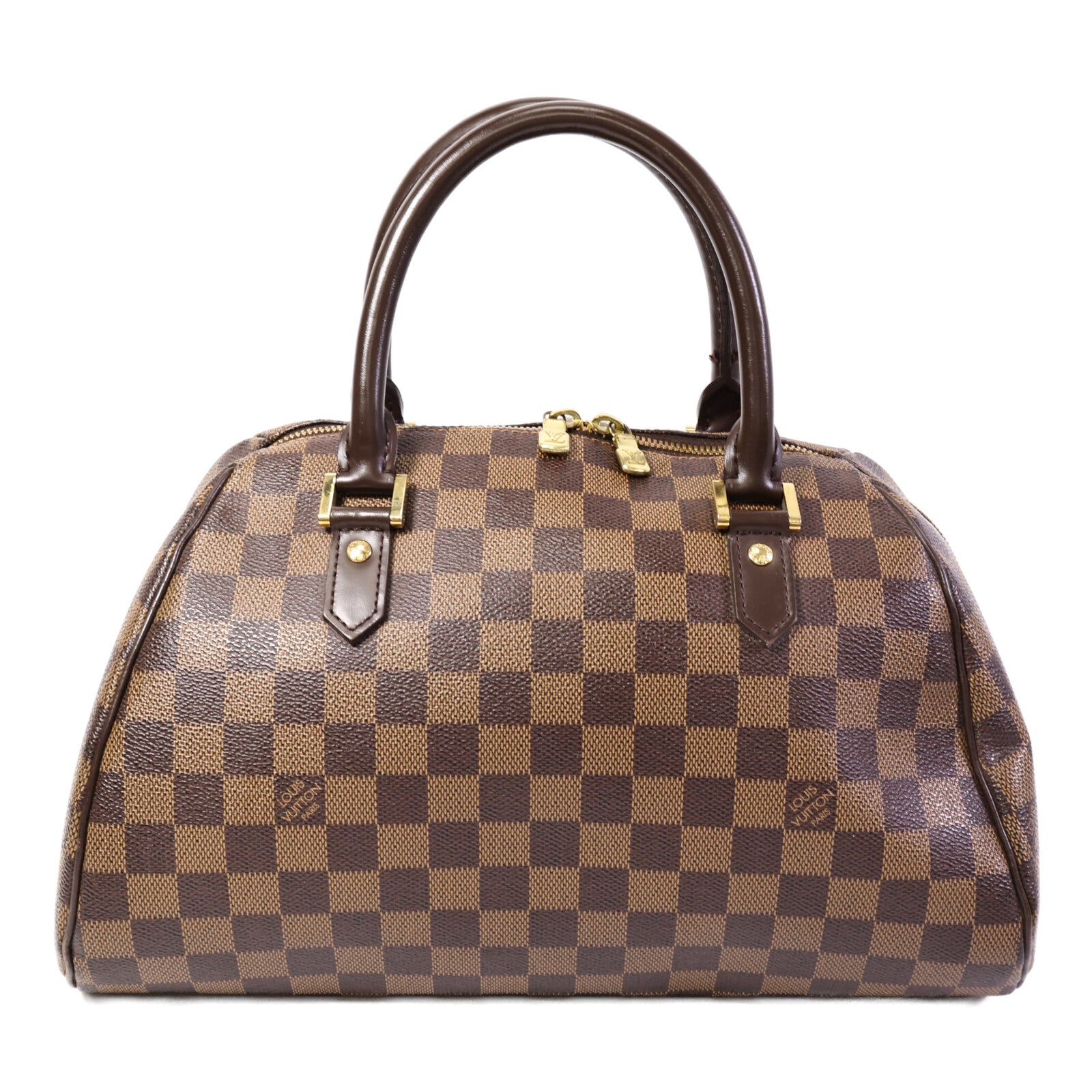 LOUIS VUITTON Damier Ribera MM金扣手挽袋