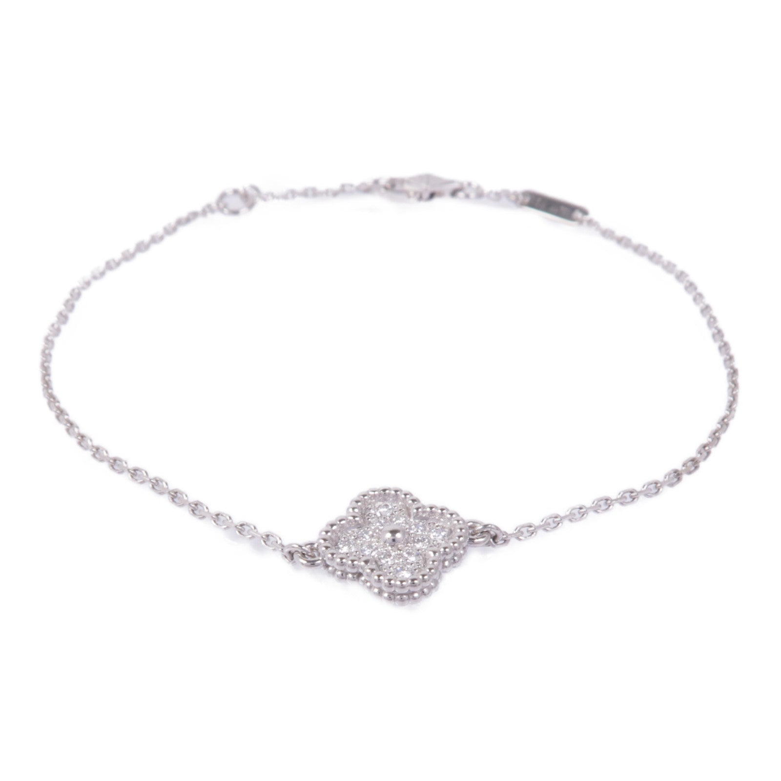 Van Cleef & Arpels 18K白金Sweet Alhambra Bracelet鑽石手鏈