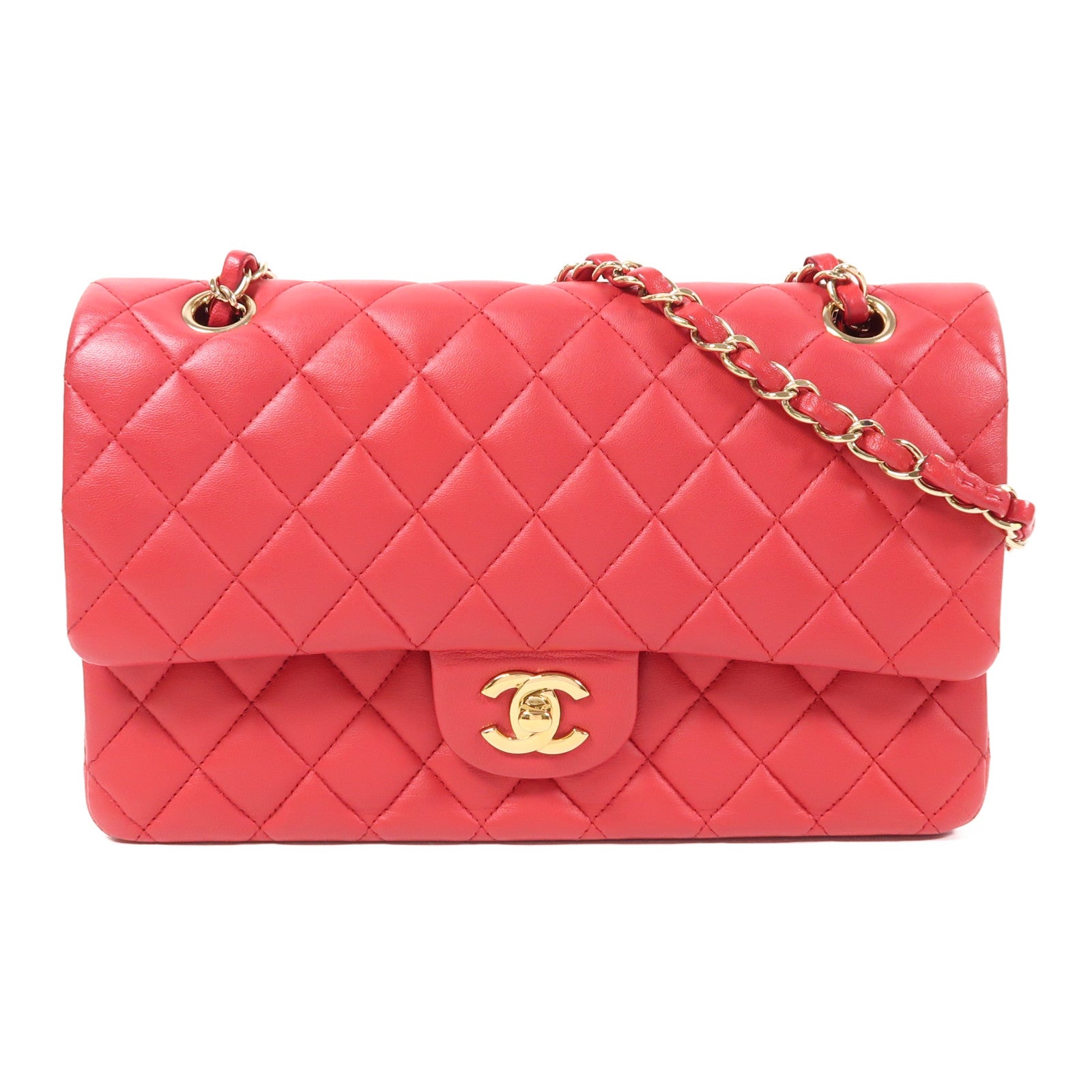 CHANEL 羊皮皮革Classic 25金扣鏈帶肩背袋