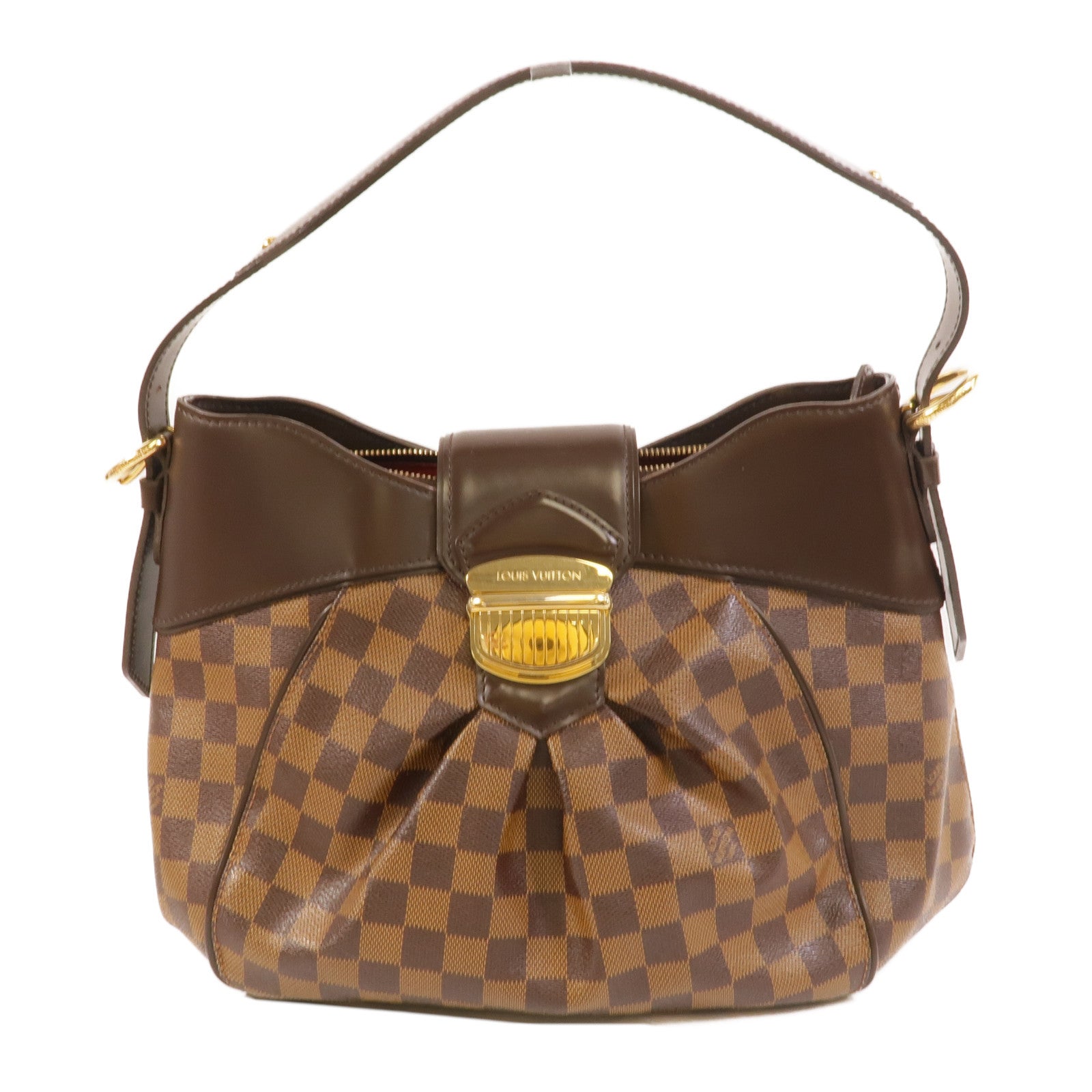 LOUIS VUITTON Damier Sistina MM金扣肩背袋