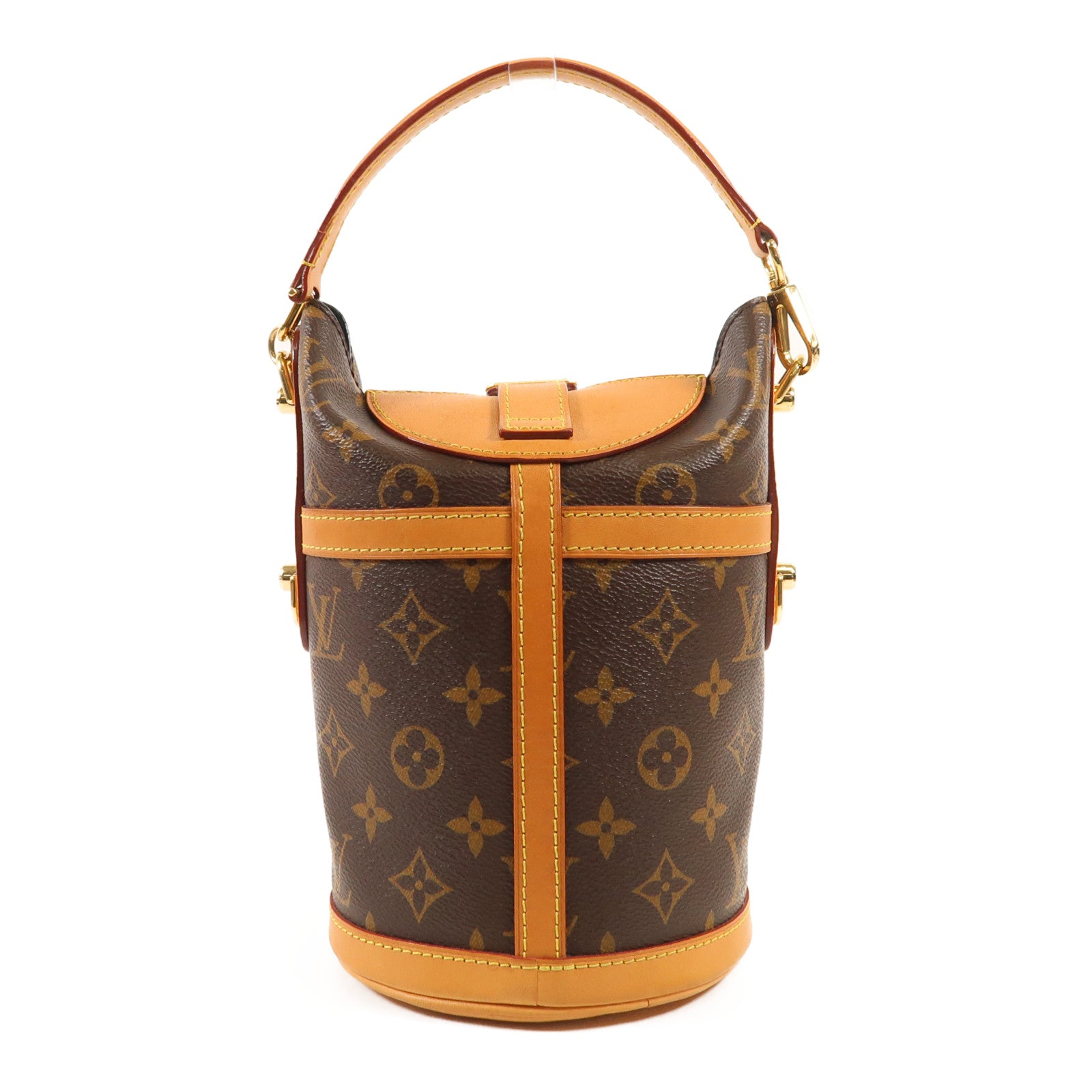 LOUIS VUITTON Monogram Duffle金扣手挽肩背兩用袋棕色