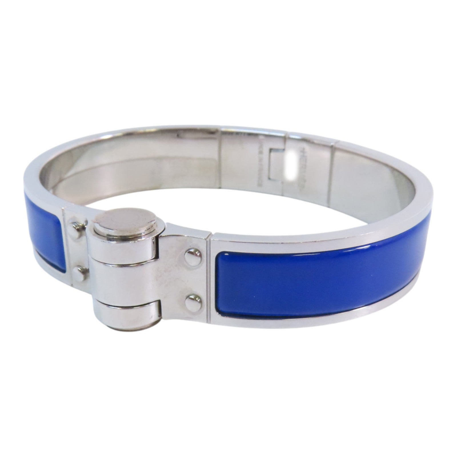 HERMES 【激減優惠】金屬/琺瑯Enamel Chamiere Bracelet銀扣手鐲