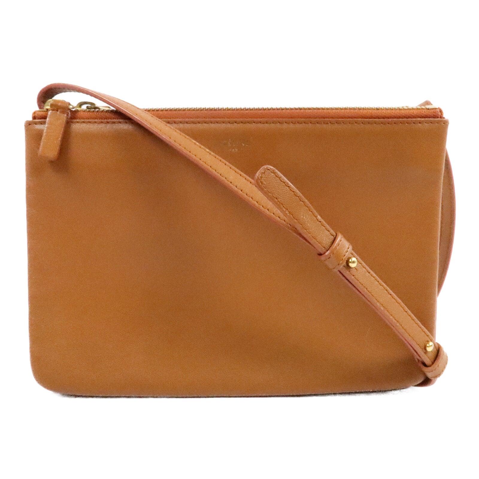 CELINE 牛皮皮革Trio Small肩背袋