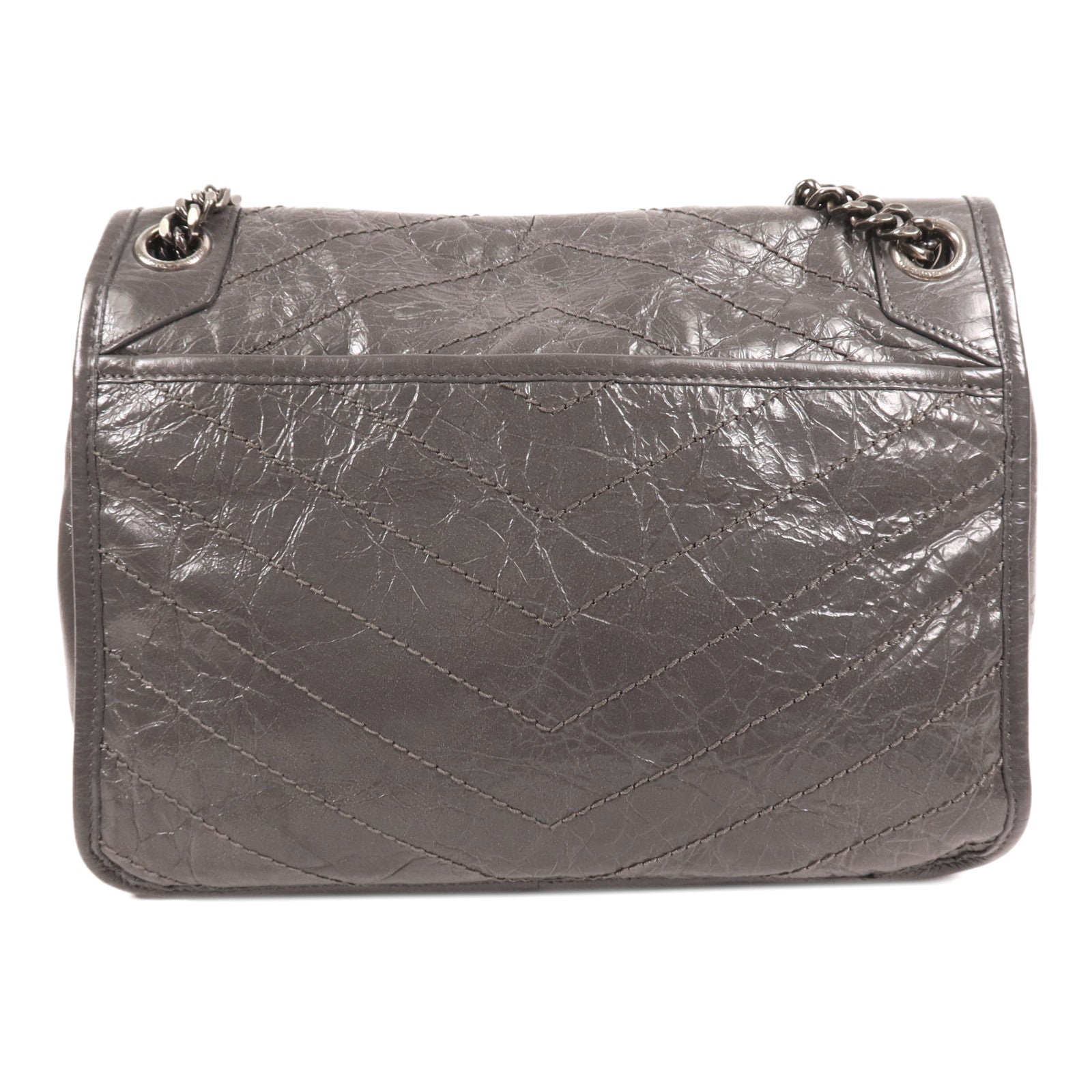 SAINT LAURENT 牛皮皮革Niki Medium銀扣肩背袋