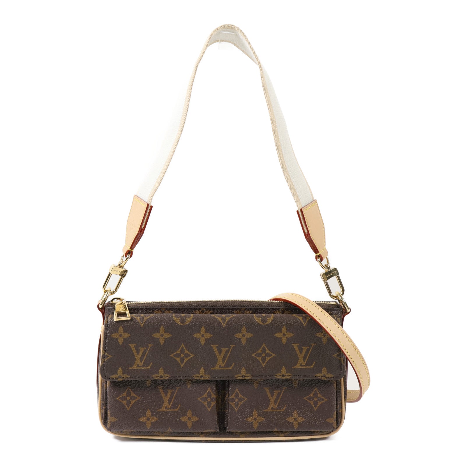 LOUIS VUITTON Monogram Vivacite金扣手挽肩背兩用袋