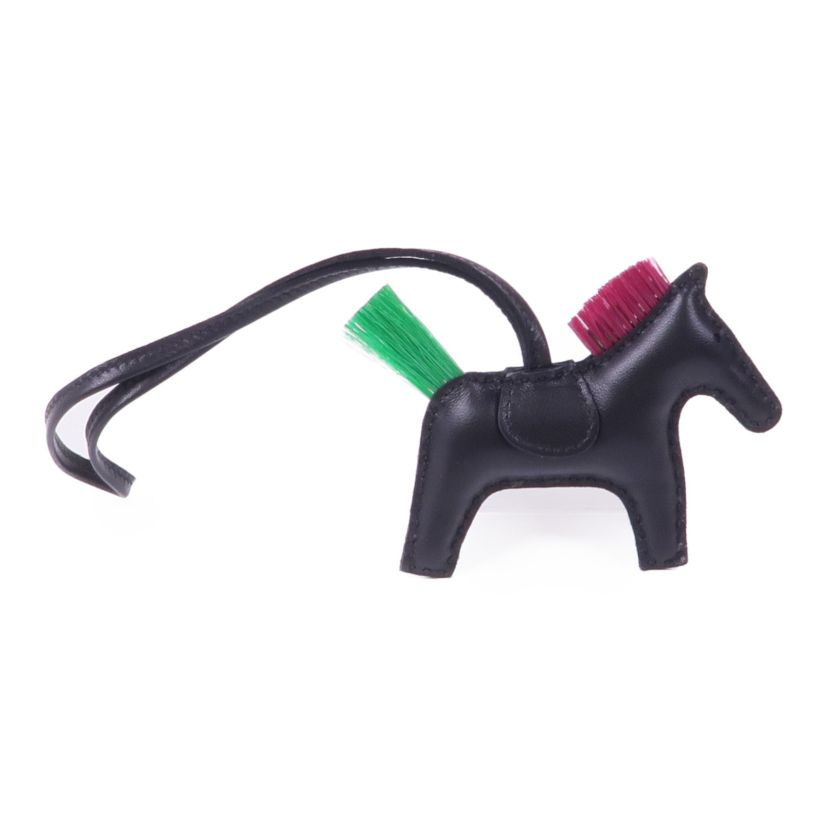 HERMES Milo皮革Rodeo PM掛飾Noir