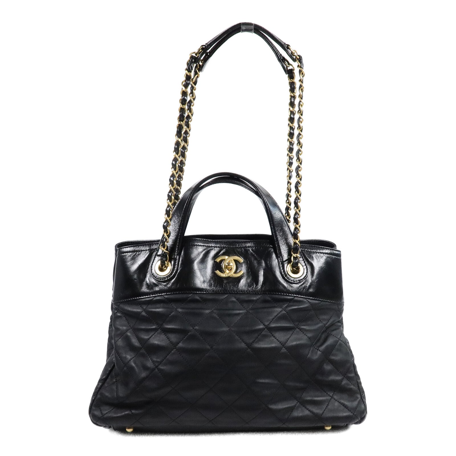 CHANEL 牛皮皮革2 Way Shoulder Bag鏈帶手挽肩背兩用袋