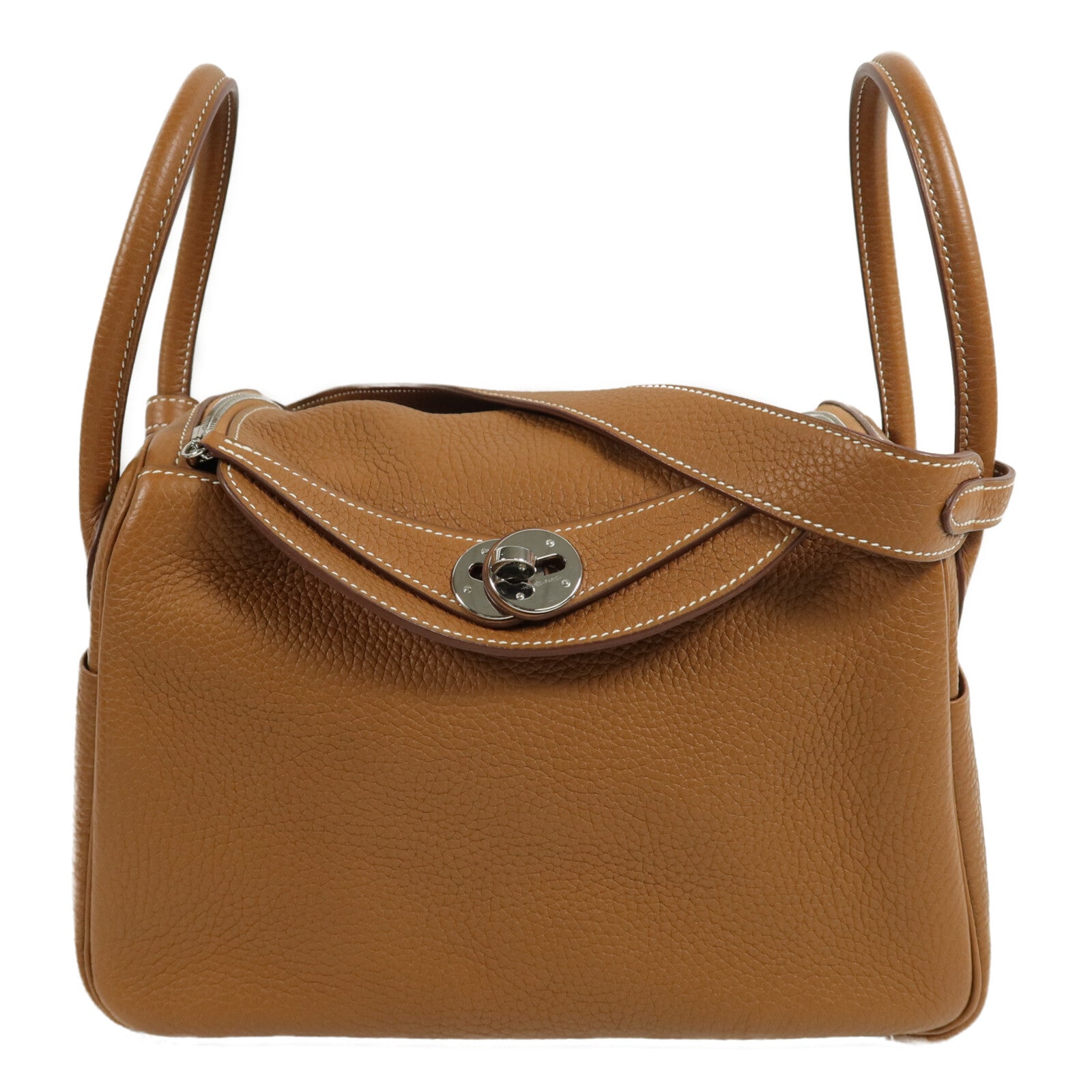 HERMES Clemence皮革Lindy 26肩背袋Gold