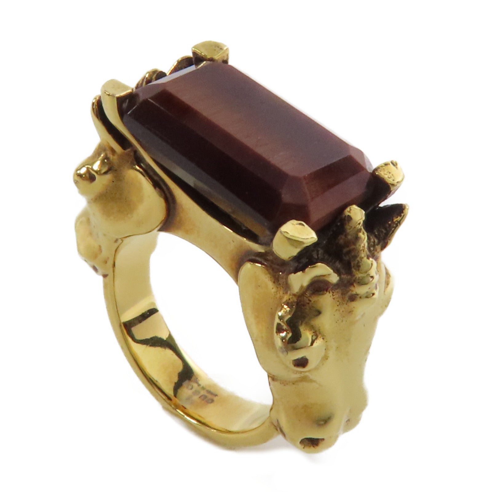 GUCCI 【萬聖節商品】金屬Tiger's Eye Ring戒指US#5.25