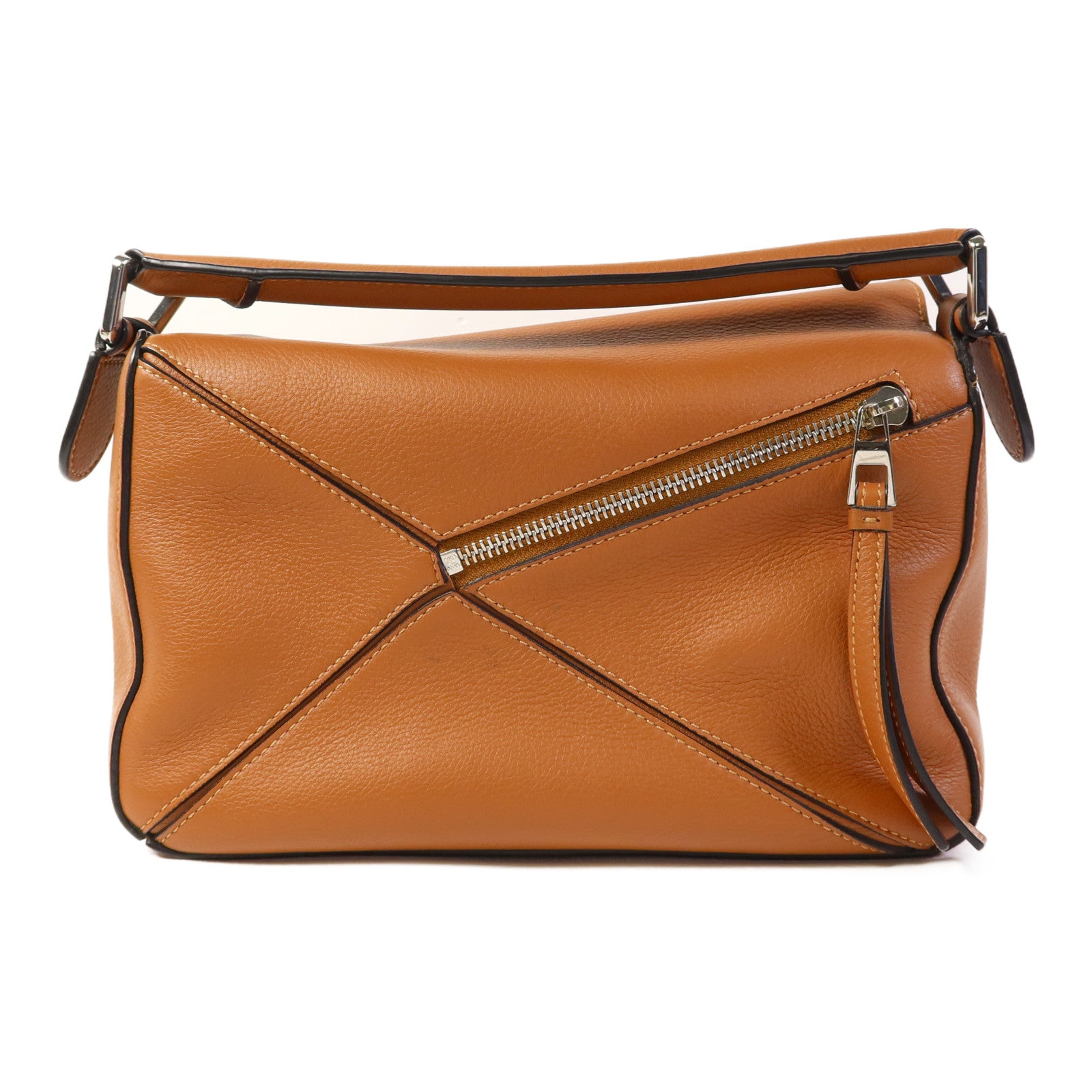 LOEWE 牛皮皮革Puzzle Bag銀扣手挽肩背兩用袋