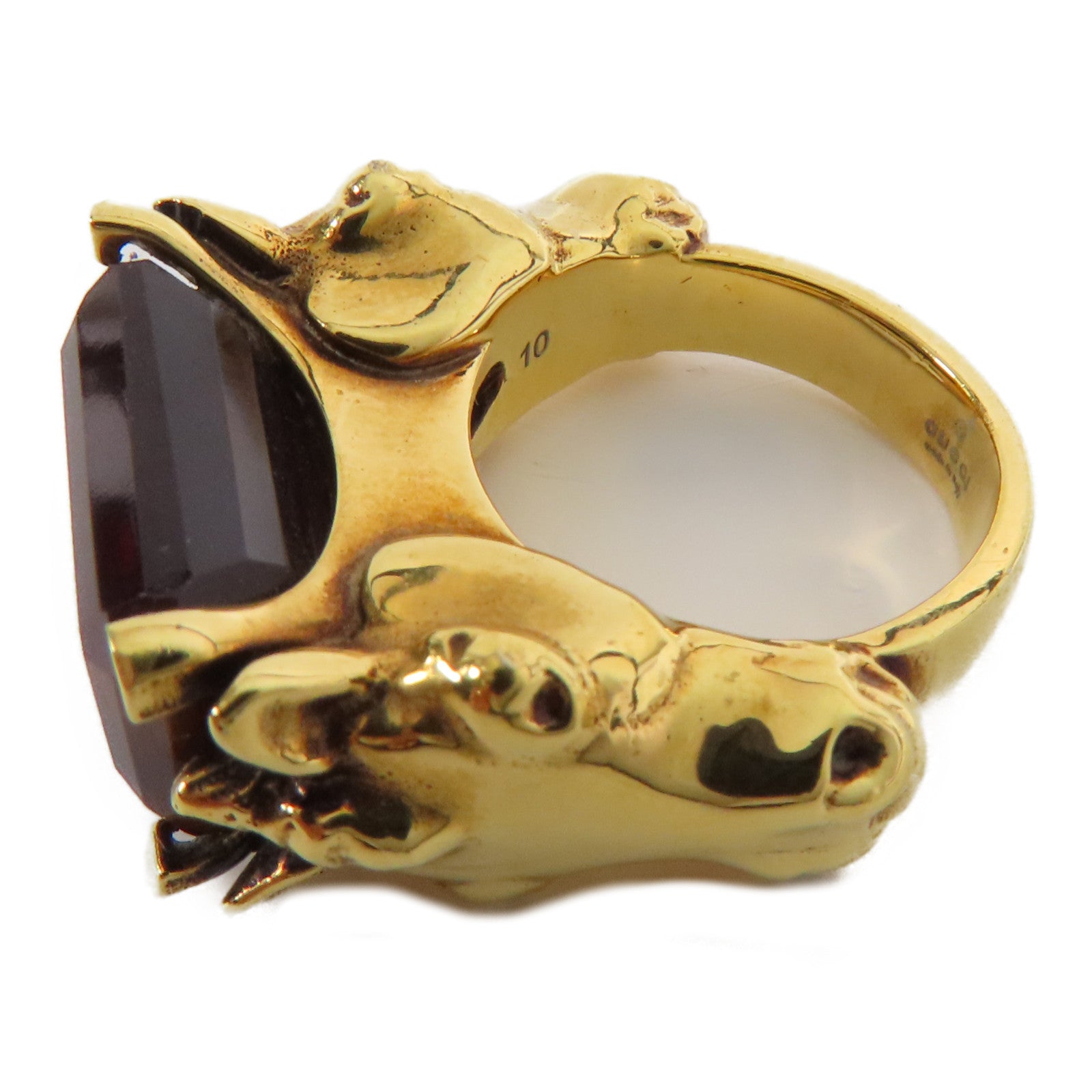GUCCI 【萬聖節商品】金屬Tiger's Eye Ring戒指US#5.25